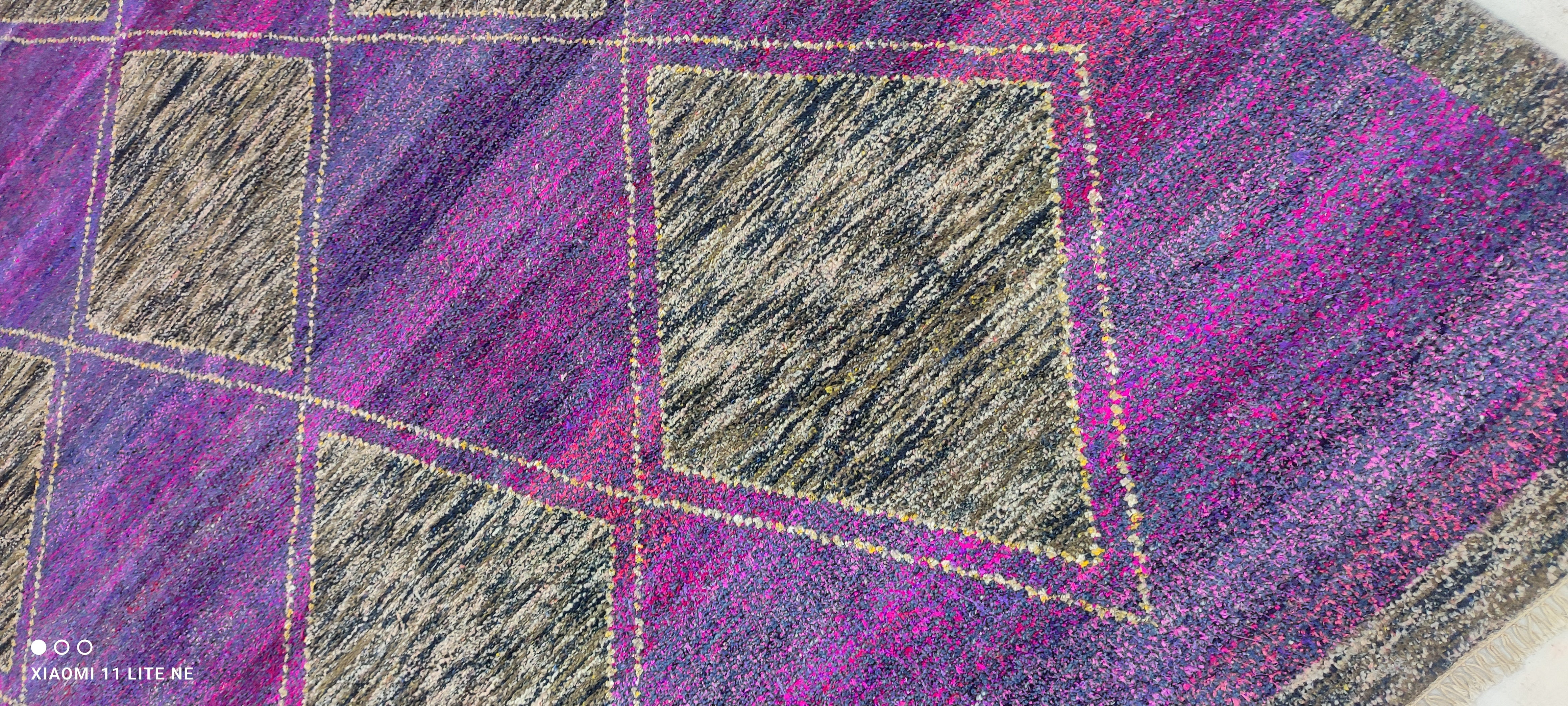 Kyle Keyes 8x10 Purple Hand-Knotted Modern Style Rug