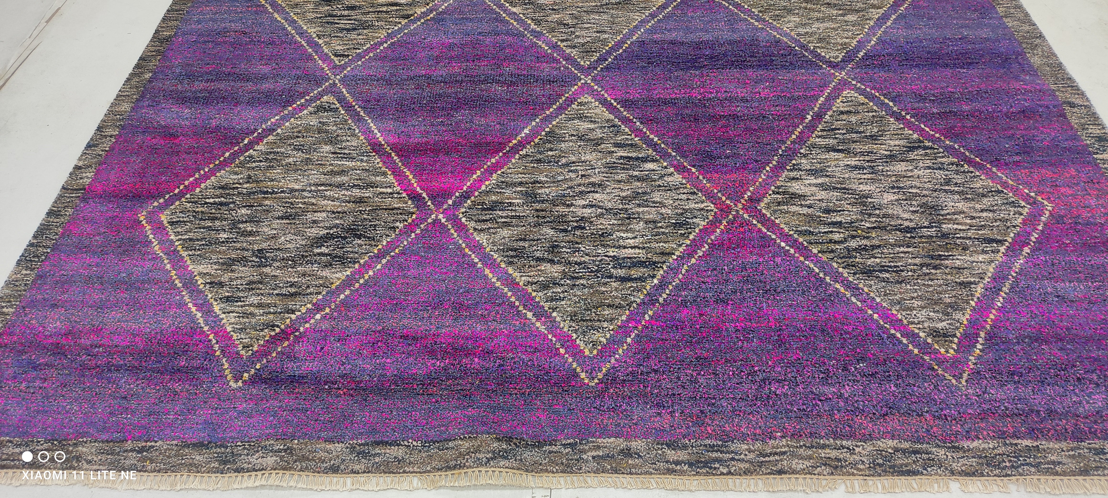Kyle Keyes 8x10 Purple Hand-Knotted Modern Style Rug