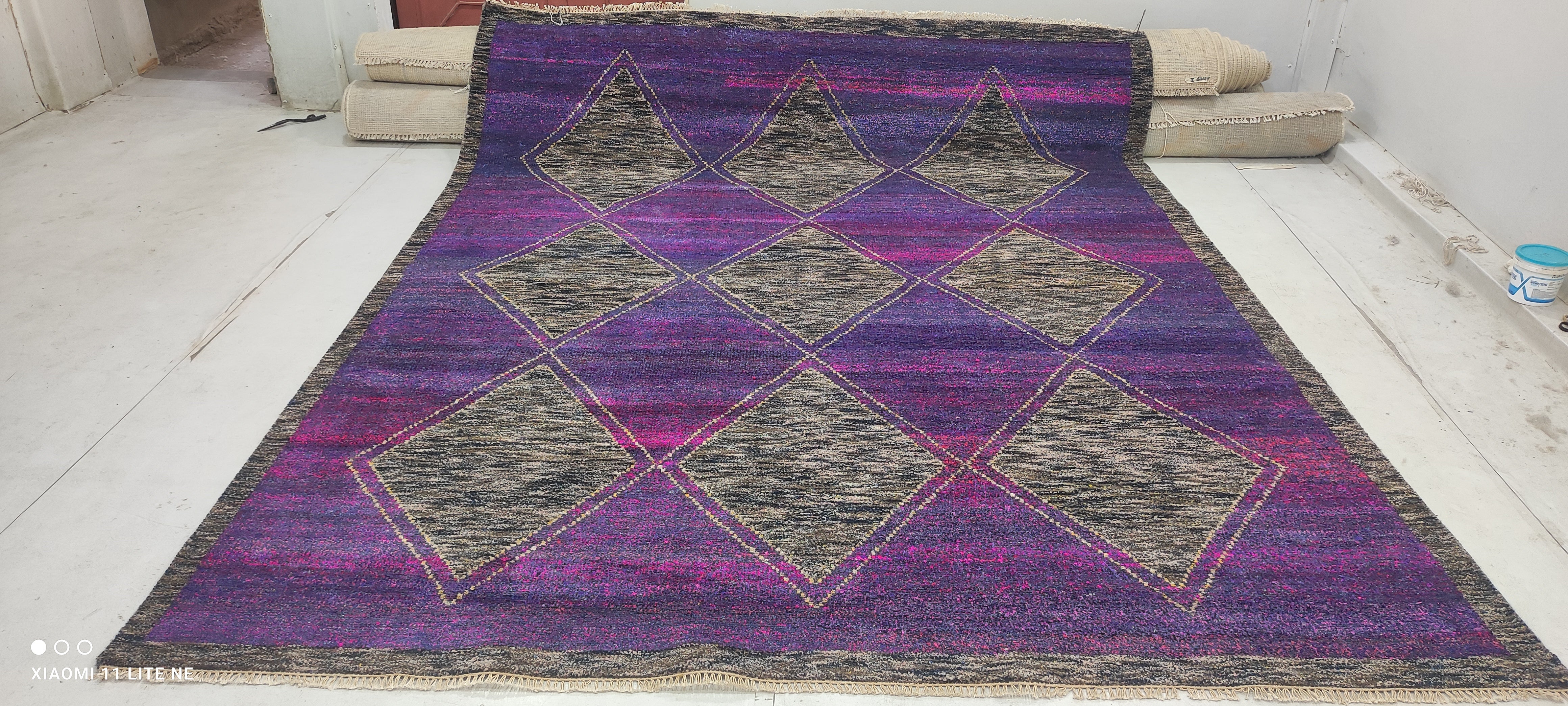 Kyle Keyes 8x10 Purple Hand-Knotted Modern Style Rug