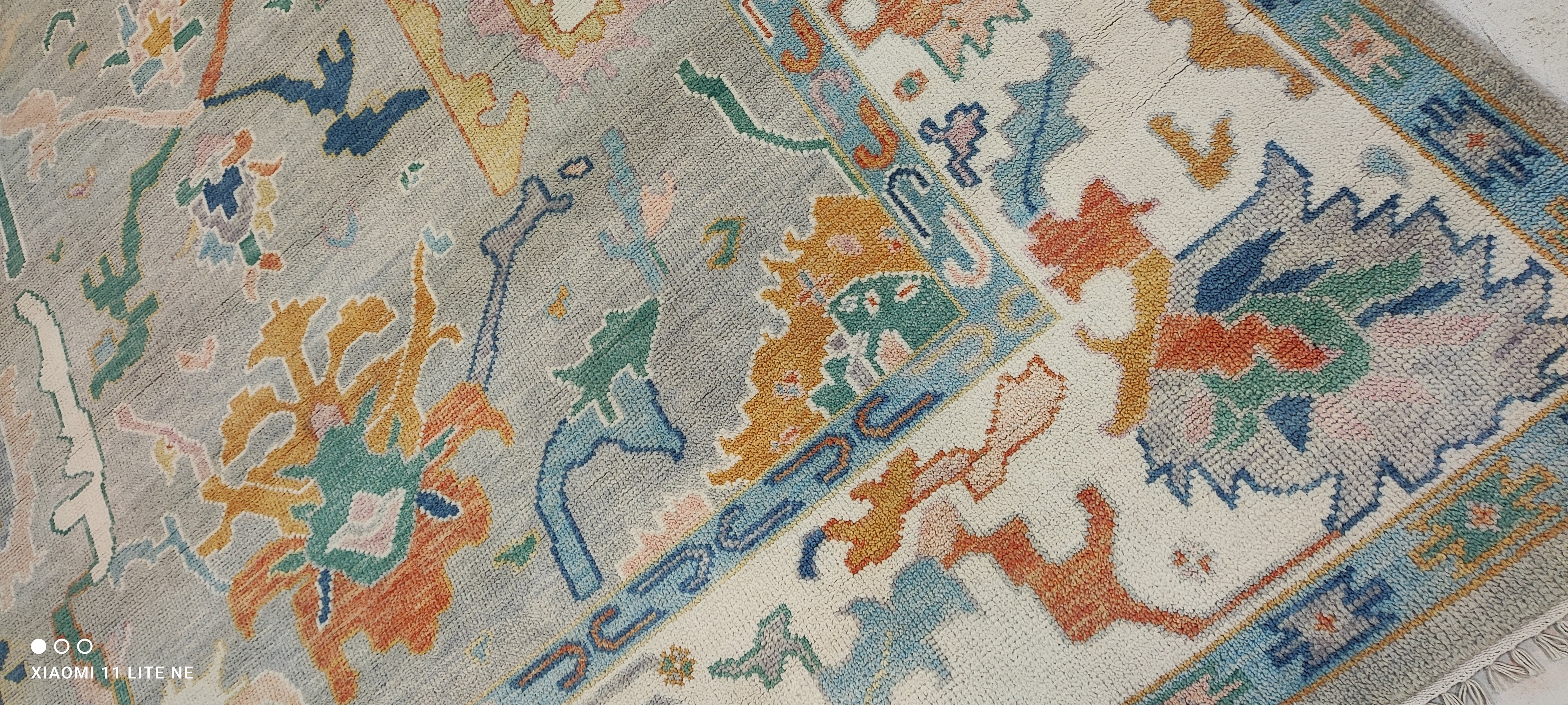 Jane Jacobs 8x10 Multi Color Hand-Knotted Oushak Rug