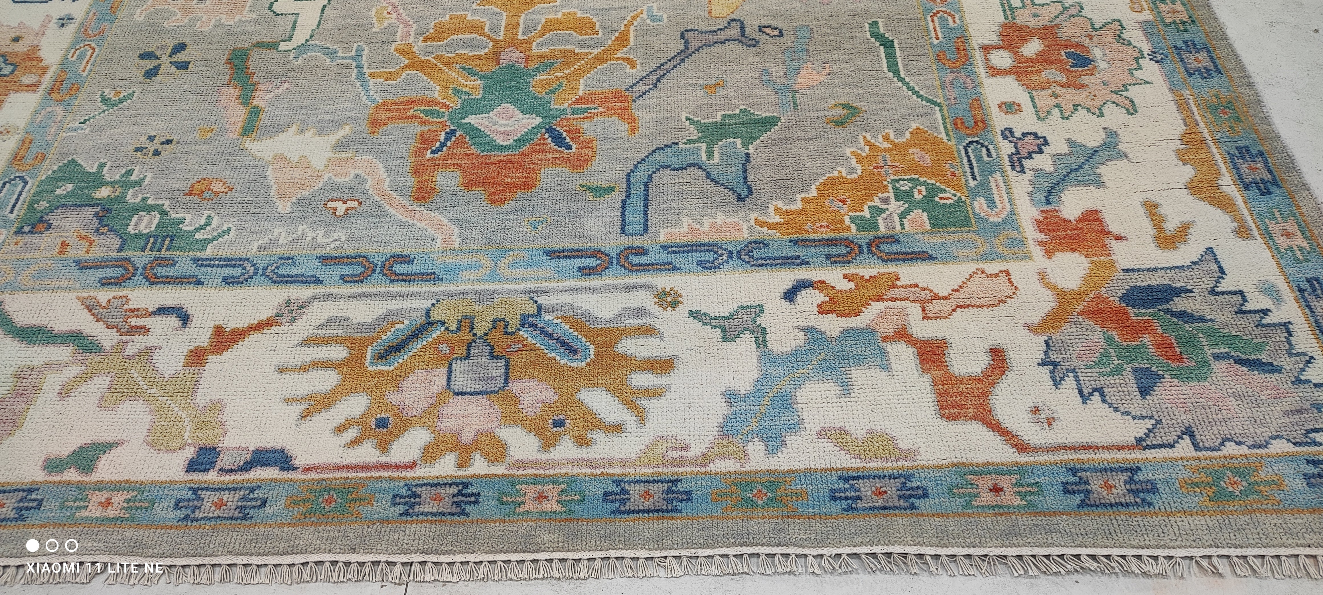 Jane Jacobs 8x10 Multi Color Hand-Knotted Oushak Rug