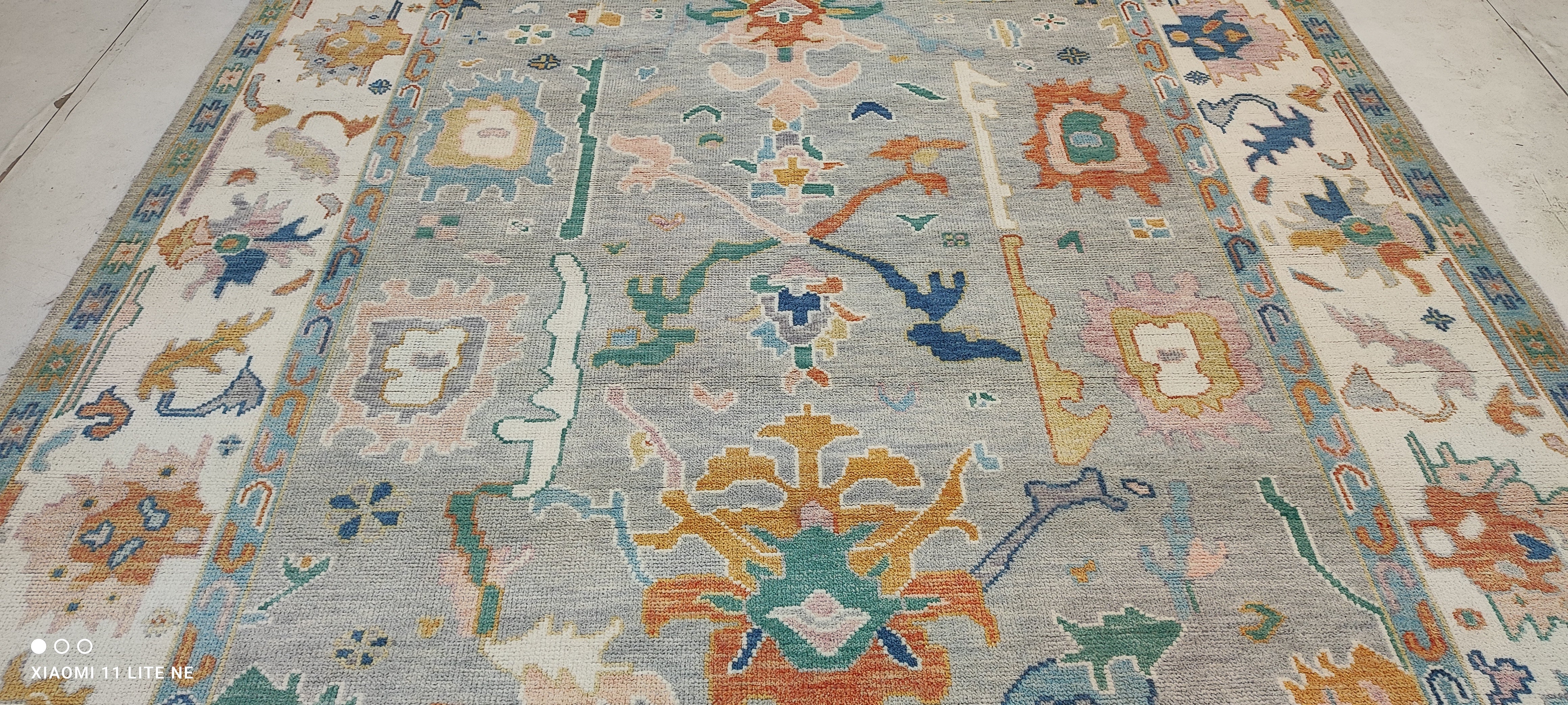 Jane Jacobs 8x10 Multi Color Hand-Knotted Oushak Rug