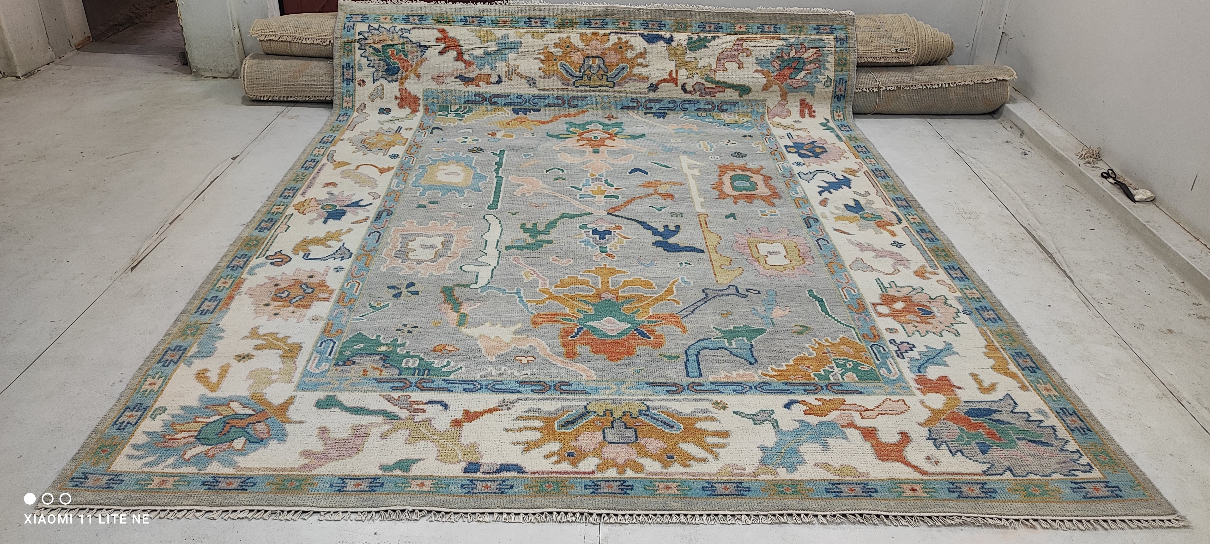 Jane Jacobs 8x10 Multi Color Hand-Knotted Oushak Rug