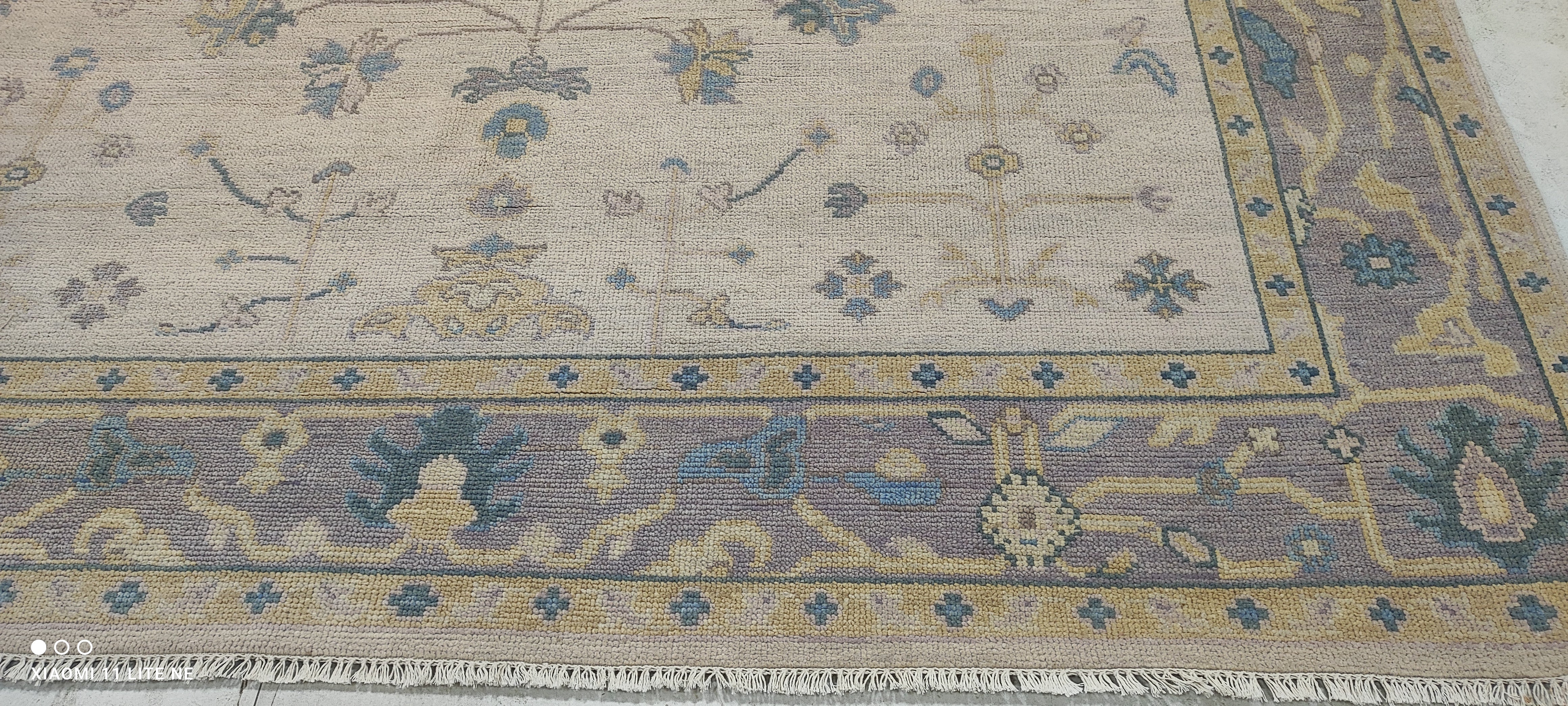 Alison Smith 8x10 Lavender Hand-Knotted Oushak Rug