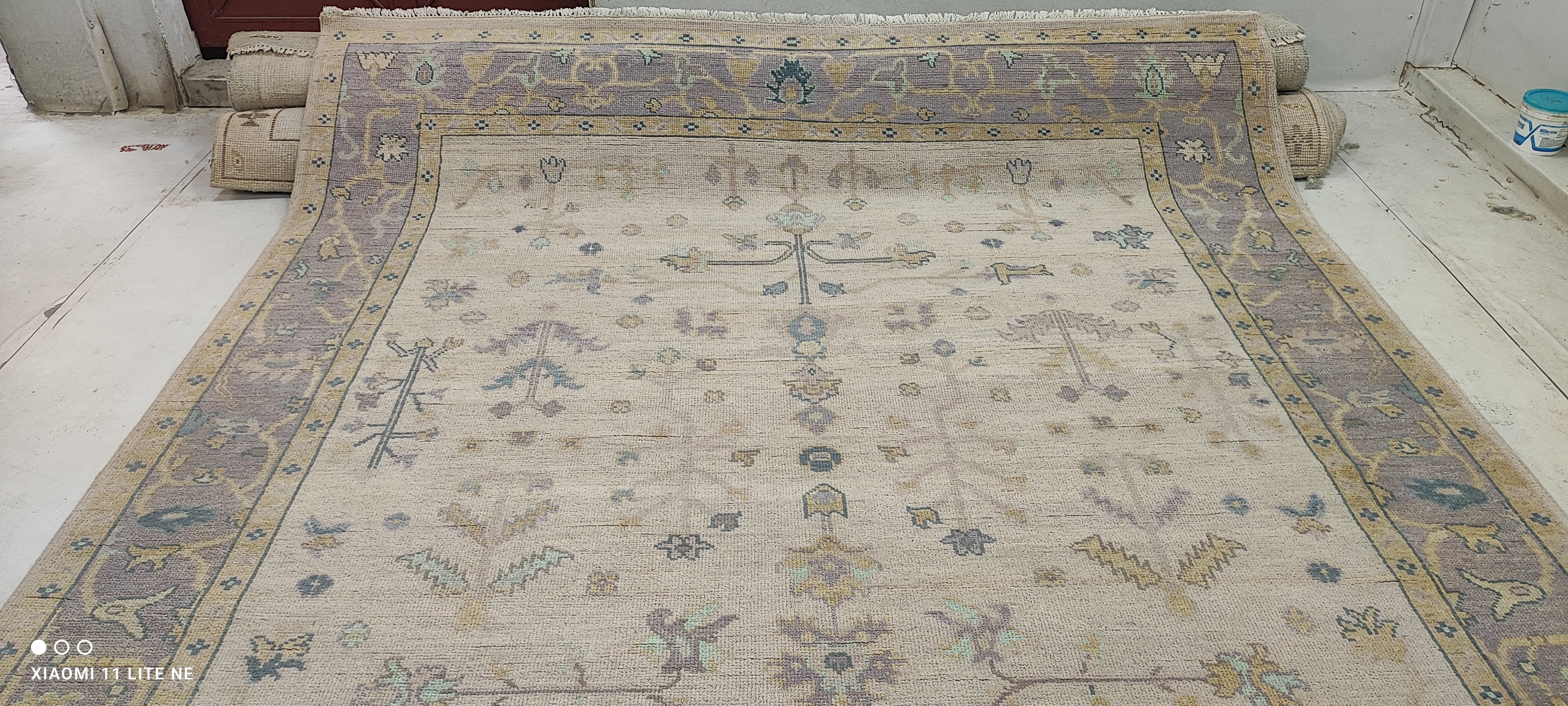 Alison Smith 8x10 Lavender Hand-Knotted Oushak Rug