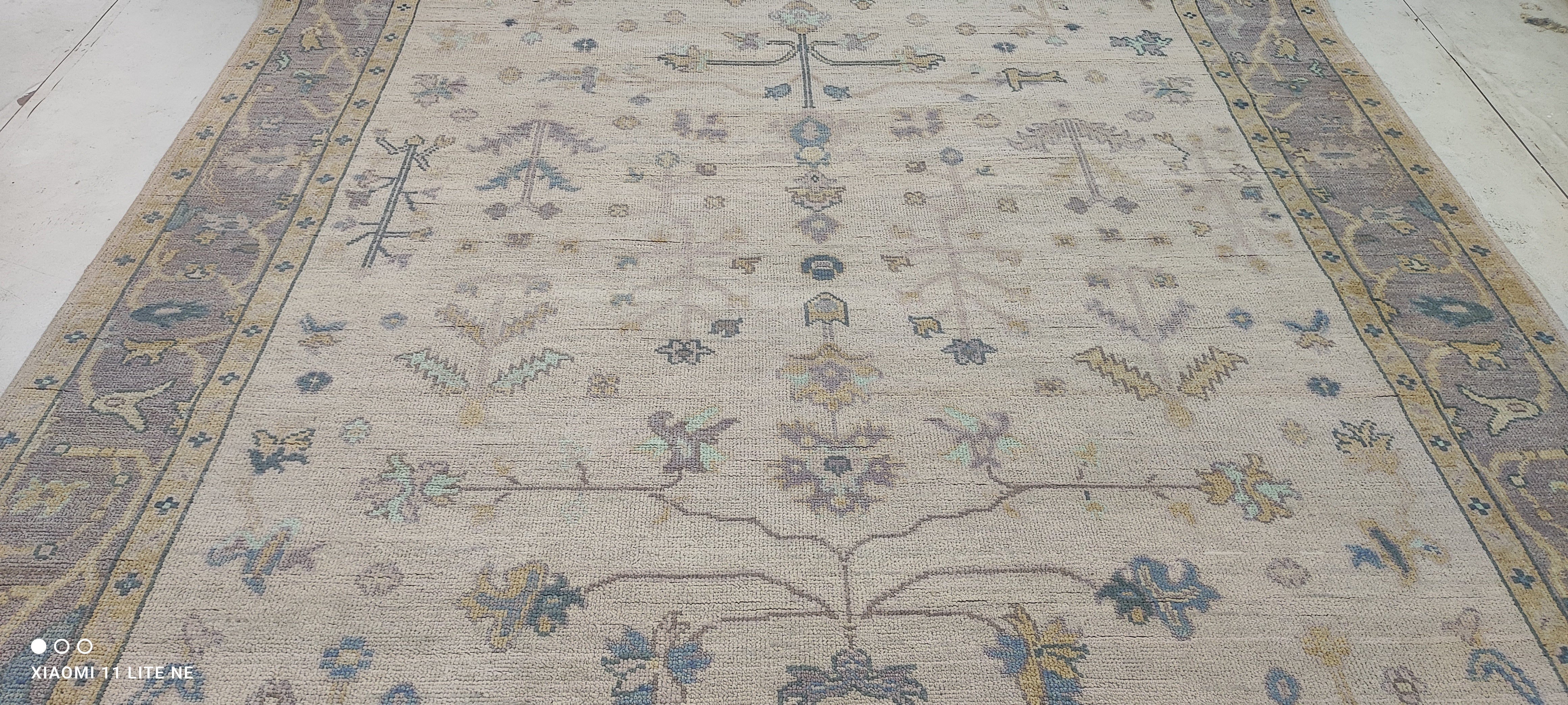 Alison Smith 8x10 Lavender Hand-Knotted Oushak Rug