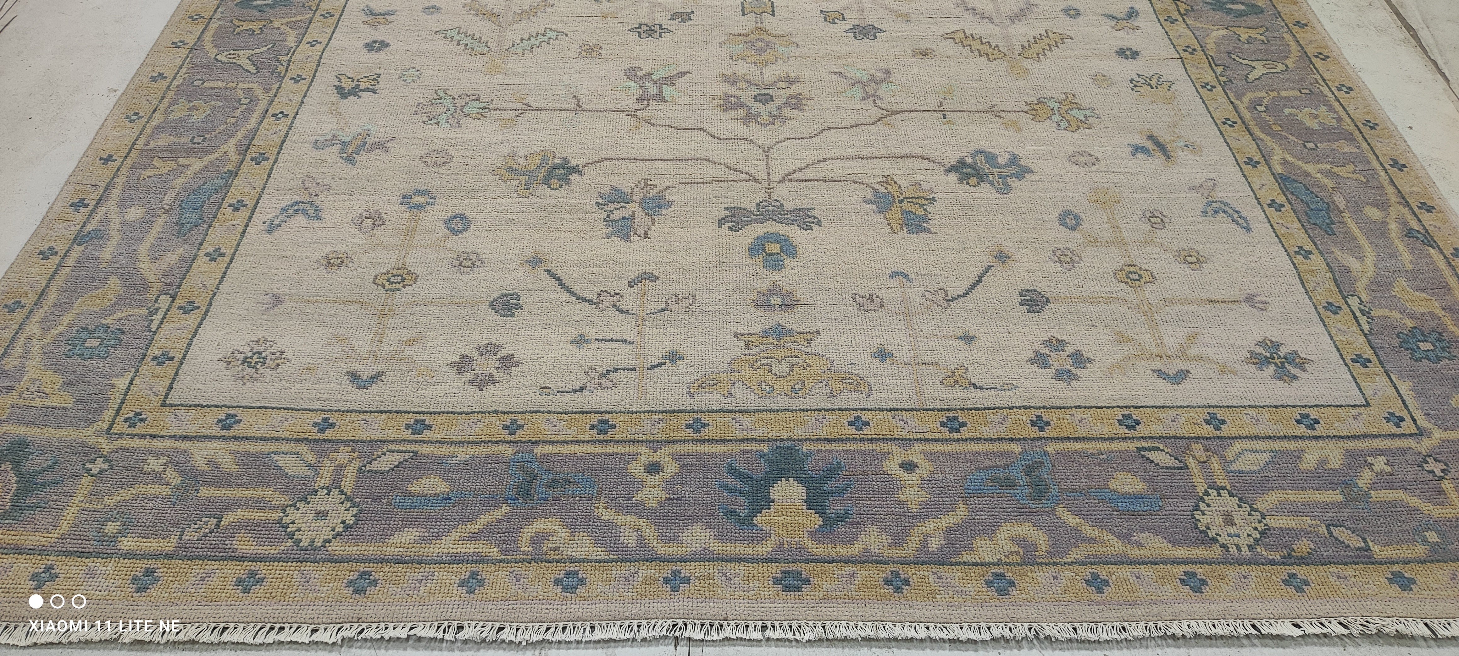 Alison Smith 8x10 Lavender Hand-Knotted Oushak Rug