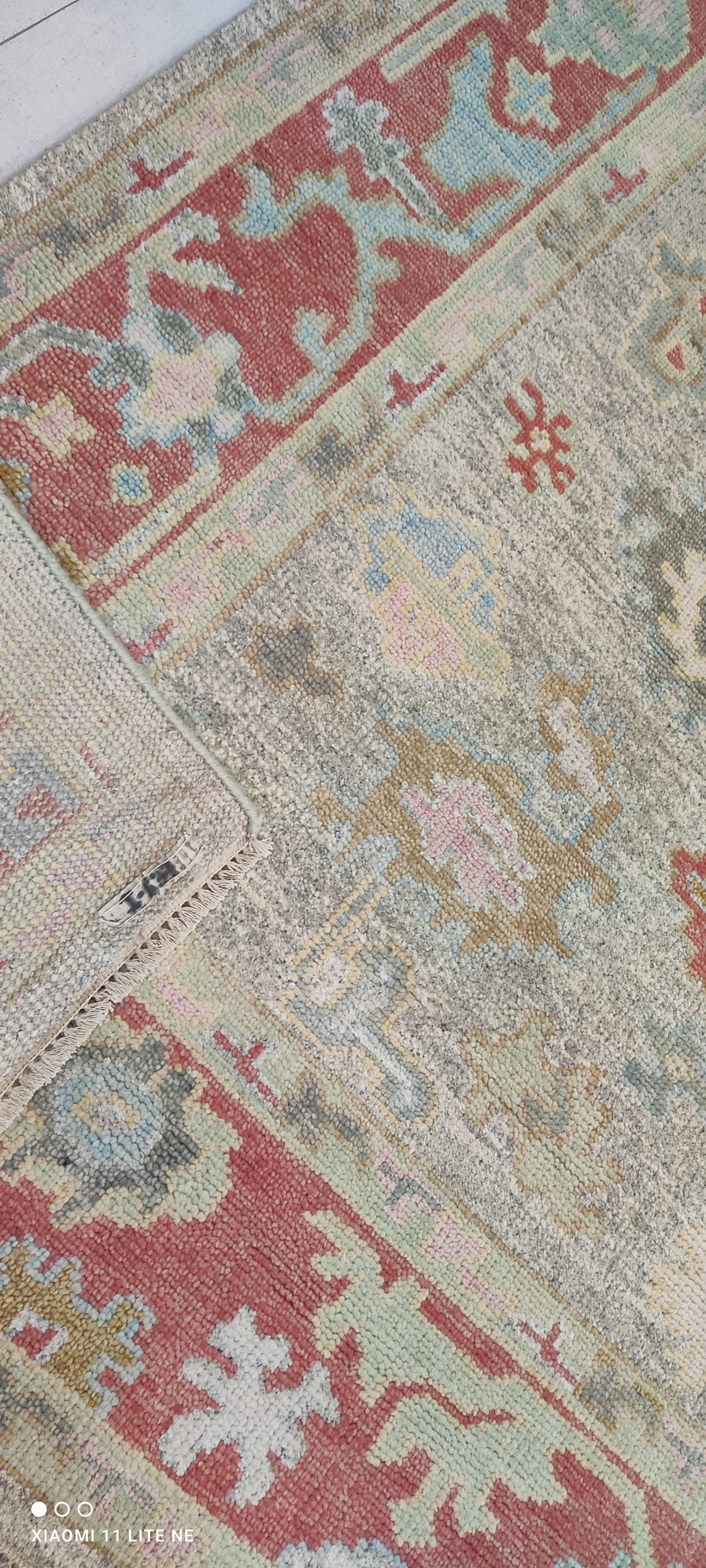 Moira Banks 8x10 Multi Color Hand-Knotted Oushak Rug