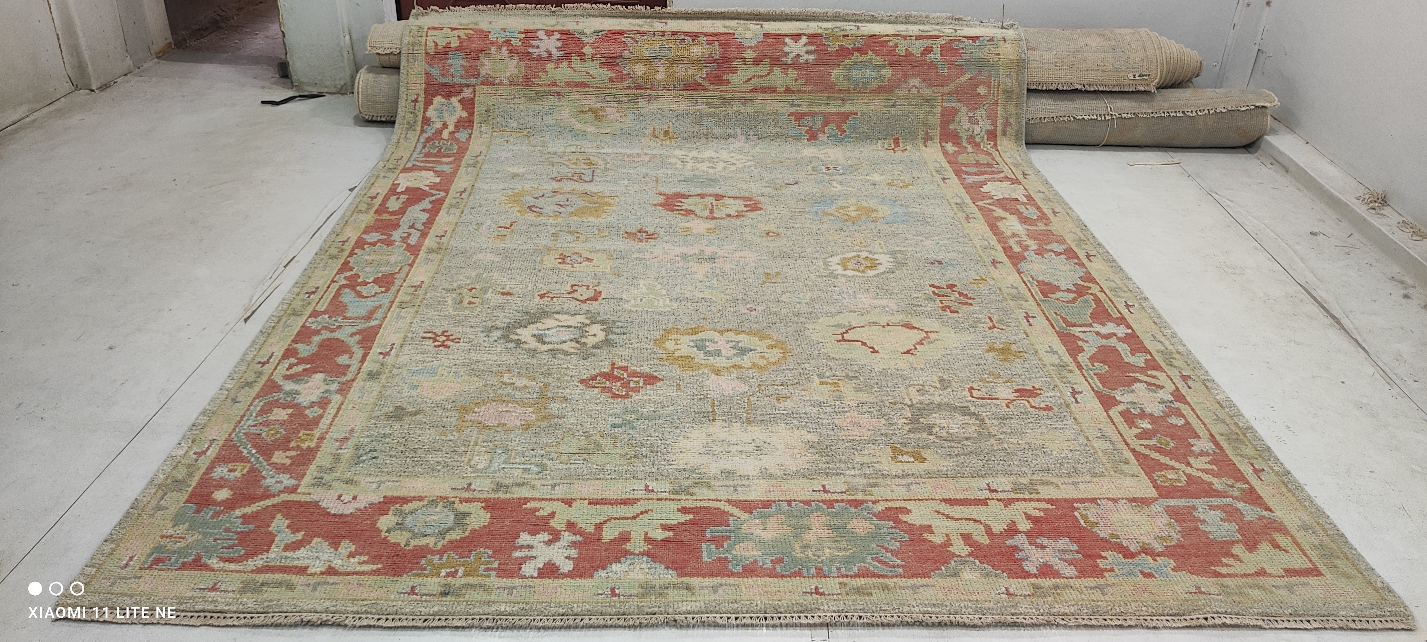 Moira Banks 8x10 Multi Color Hand-Knotted Oushak Rug