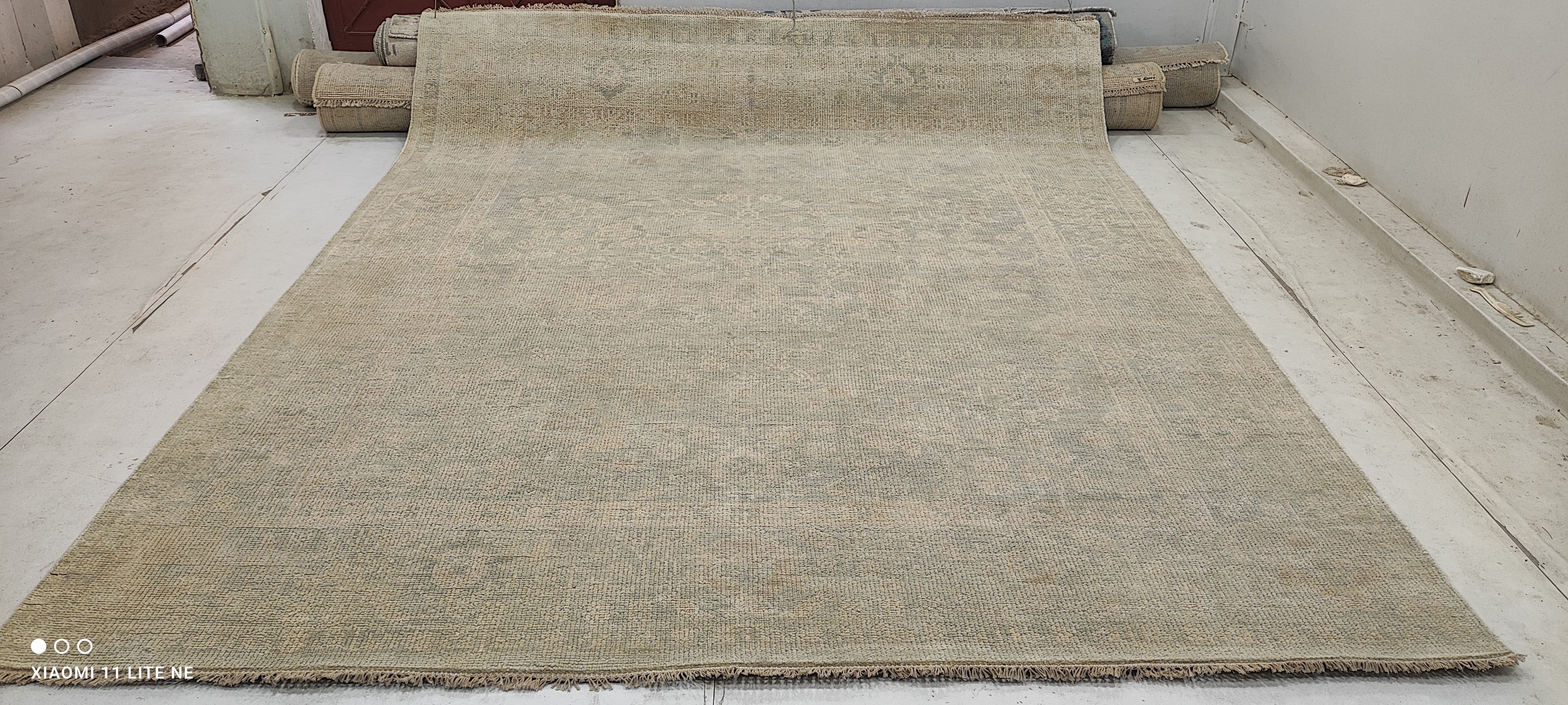 Nancy Cantine 8x10 Grey Hand-Knotted Oushak Rug