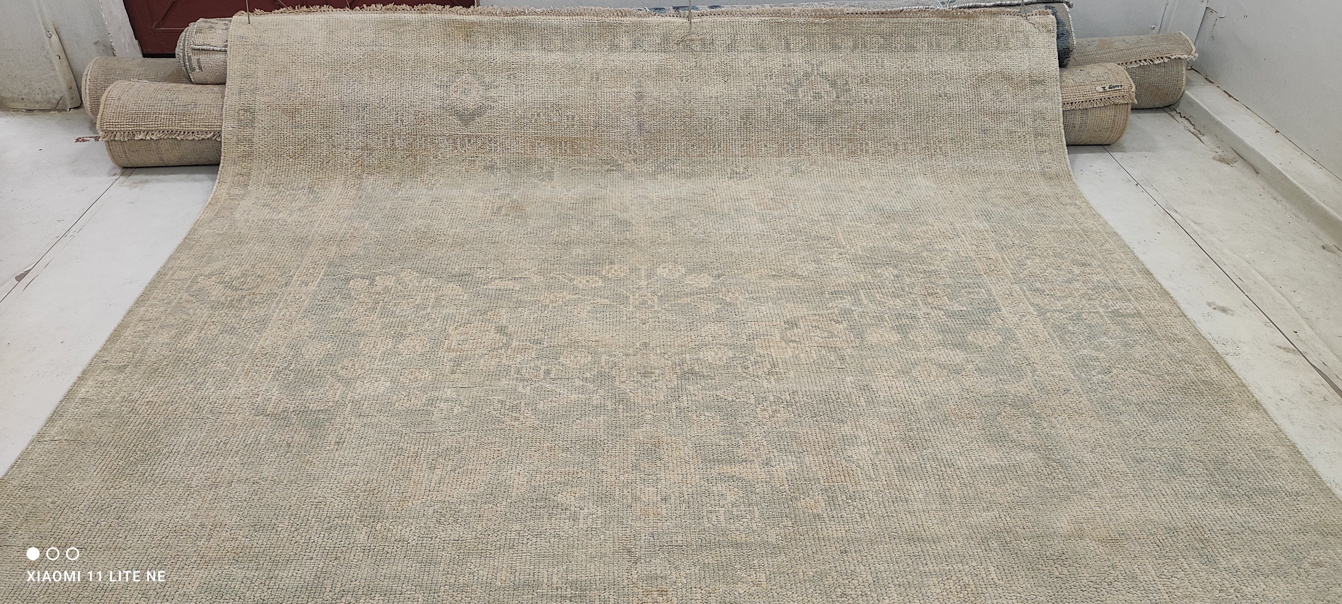 Nancy Cantine 8x10 Grey Hand-Knotted Oushak Rug