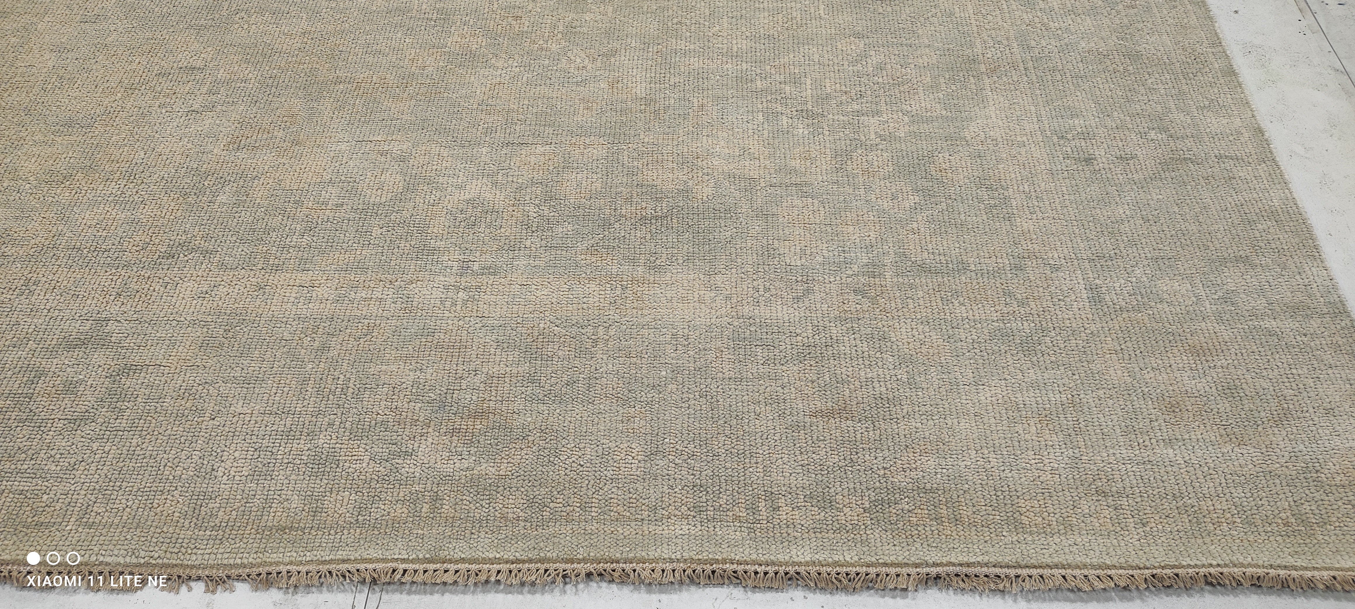 Nancy Cantine 8x10 Grey Hand-Knotted Oushak Rug