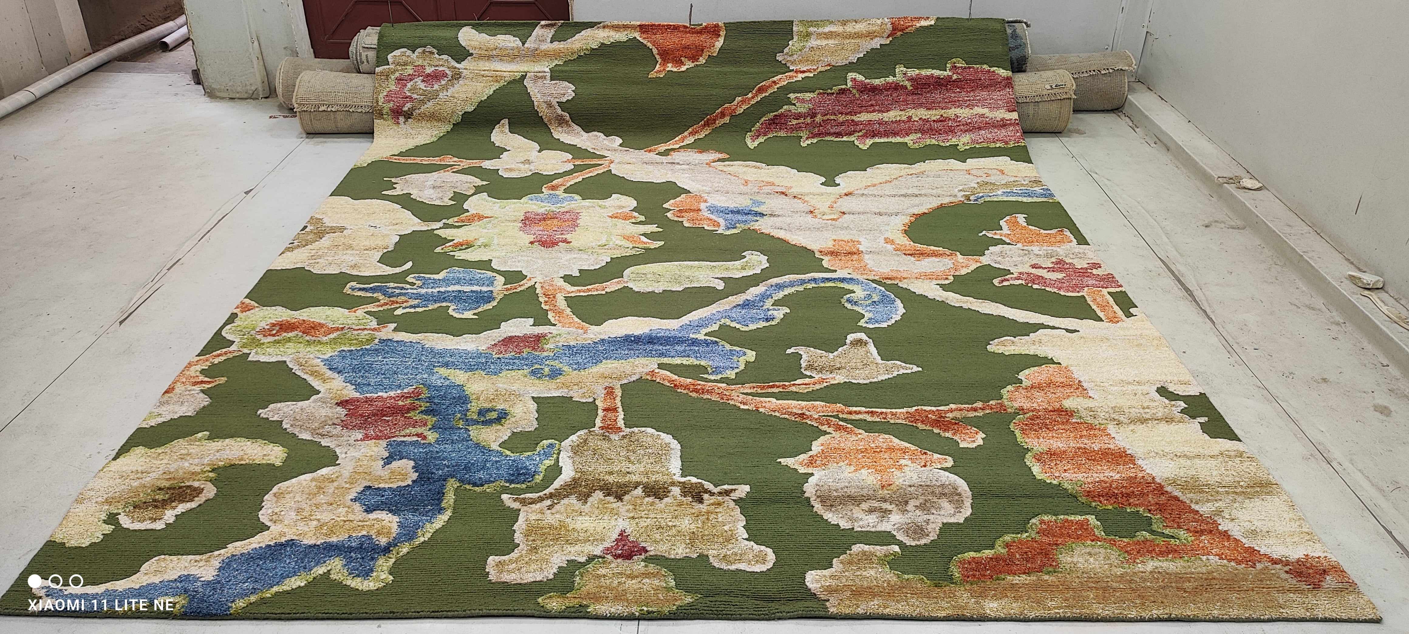 Eric Berryman 8x10 Green Hand-Knotted Modern Style Rug