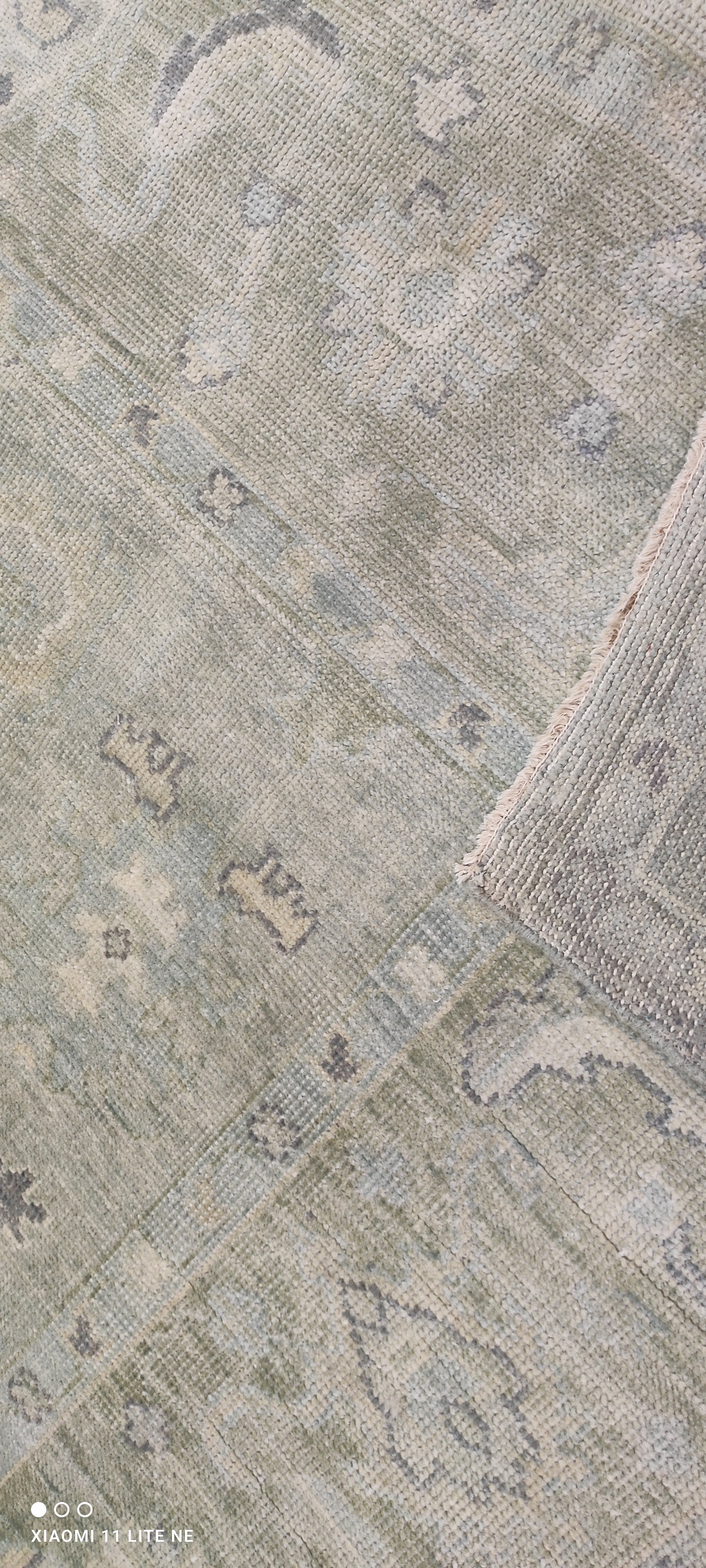 Miriam Silverman 8x9.6 Grey Hand-Knotted Oushak Rug