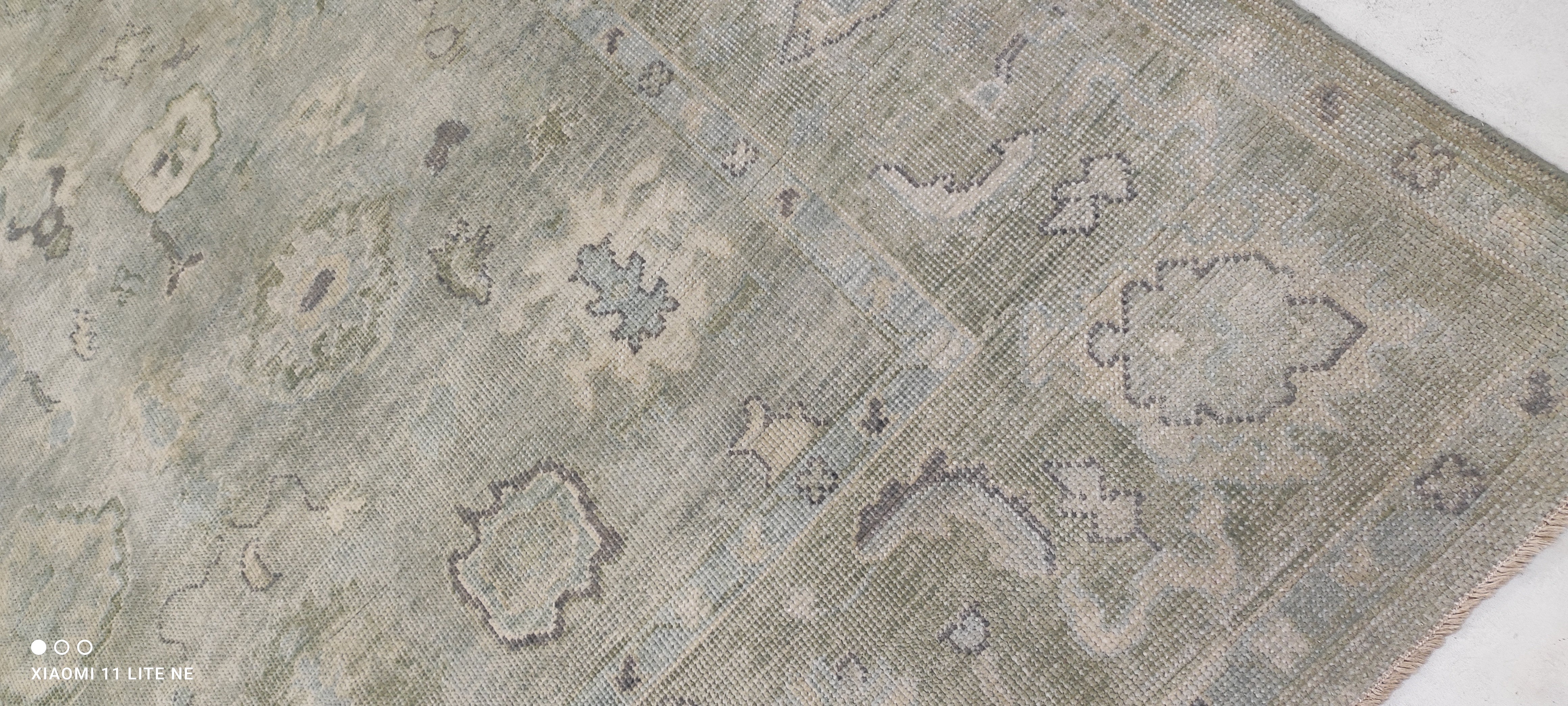 Miriam Silverman 8x9.6 Grey Hand-Knotted Oushak Rug