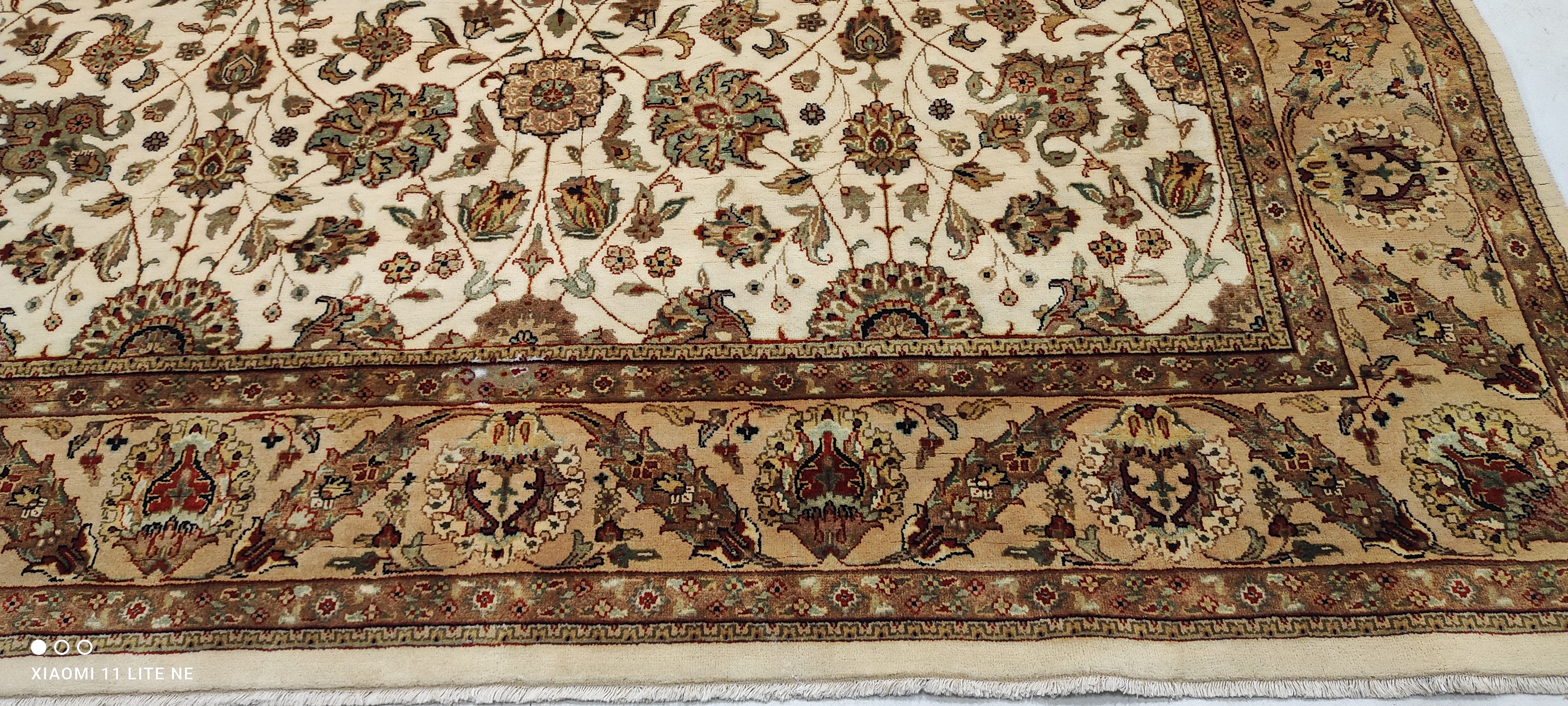 Bernice Cole 8x11.6 Brown Hand-Knotted Kashan Rug