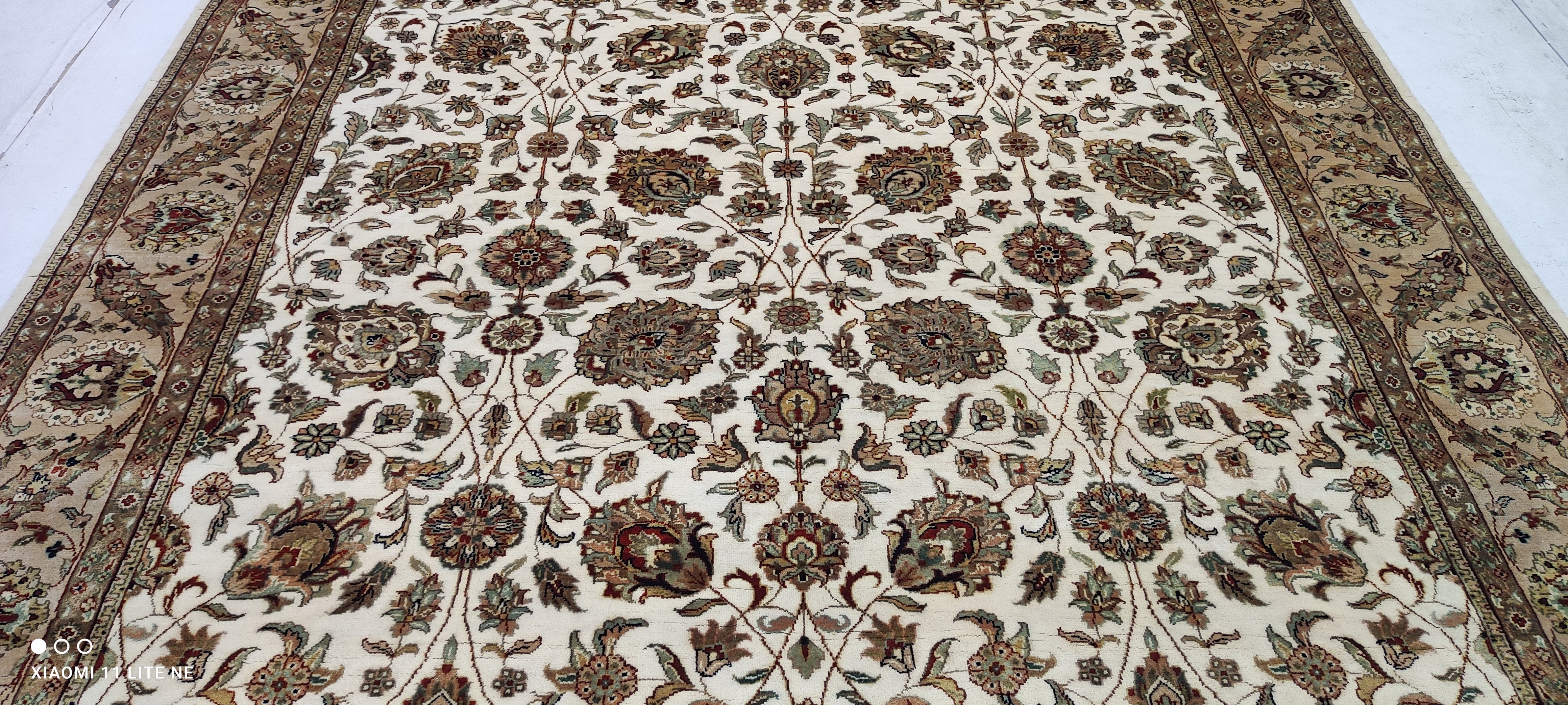 Bernice Cole 8x11.6 Brown Hand-Knotted Kashan Rug