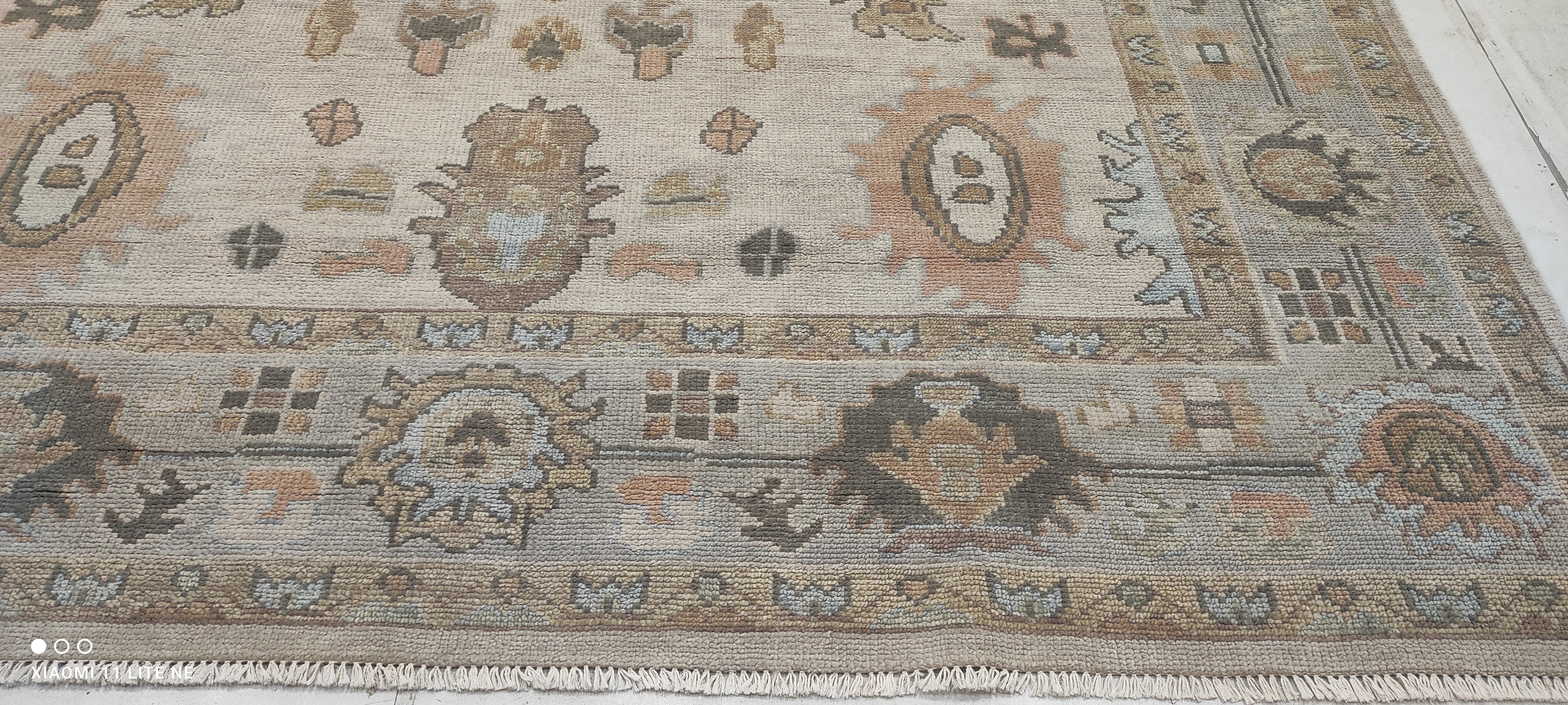 Deanna B. Tomasetta 9x12 Grey Hand-Knotted Oushak Rug