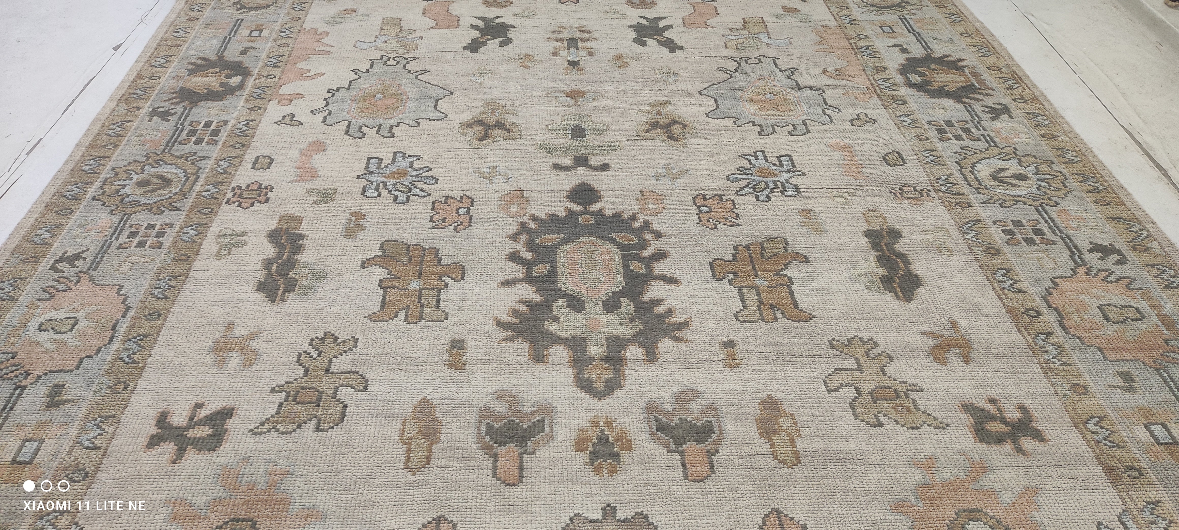 Deanna B. Tomasetta 9x12 Grey Hand-Knotted Oushak Rug
