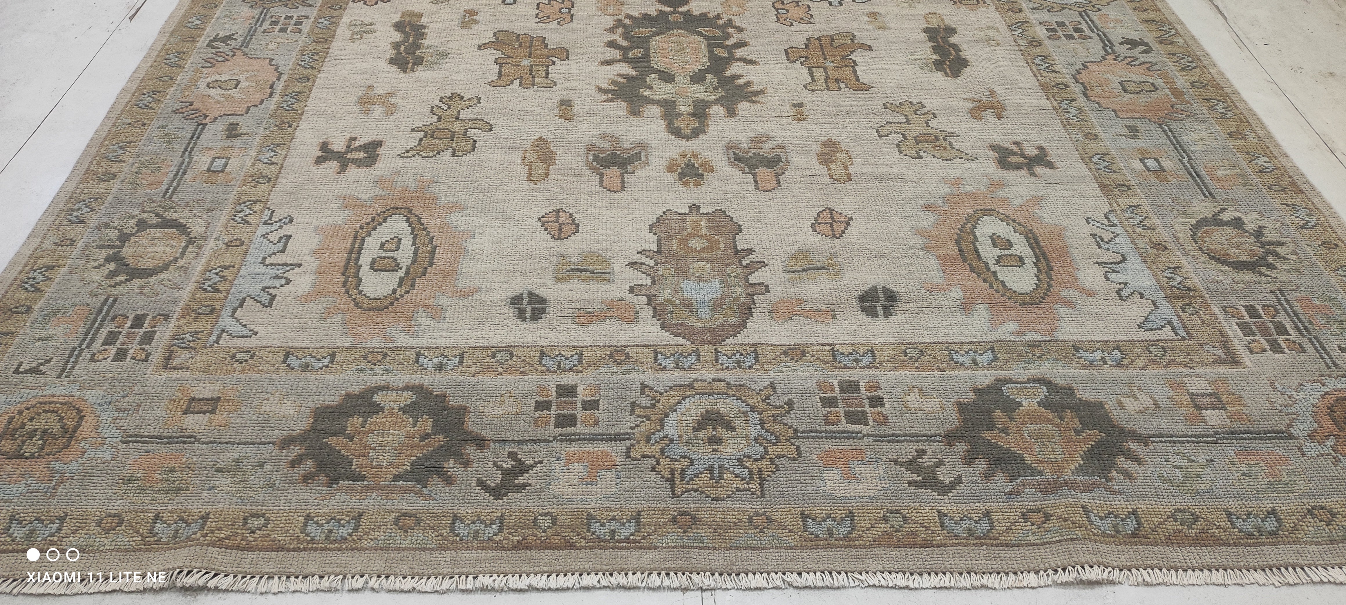 Deanna B. Tomasetta 9x12 Grey Hand-Knotted Oushak Rug