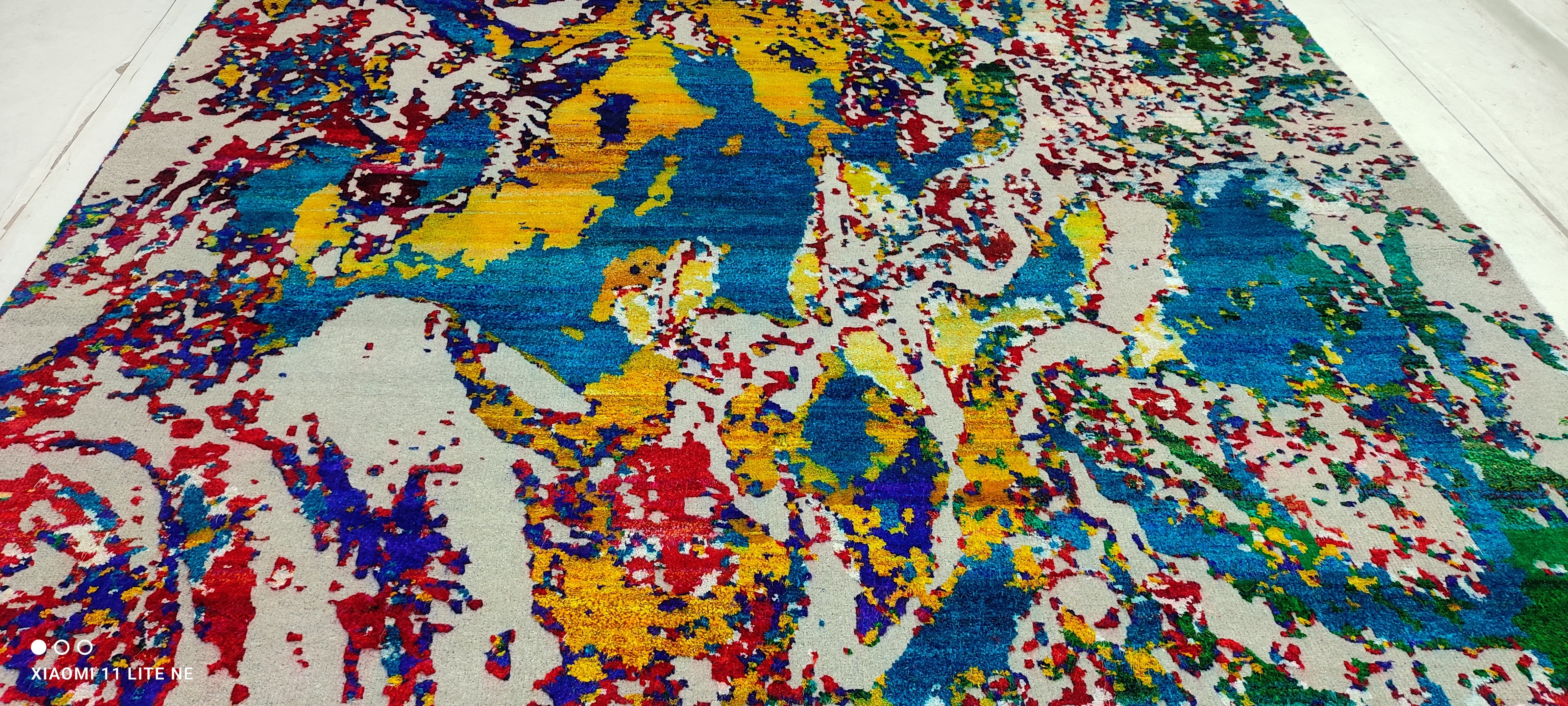 Michael Workeye 9x12 Multi Color Hand-Knotted Modern Style Rug