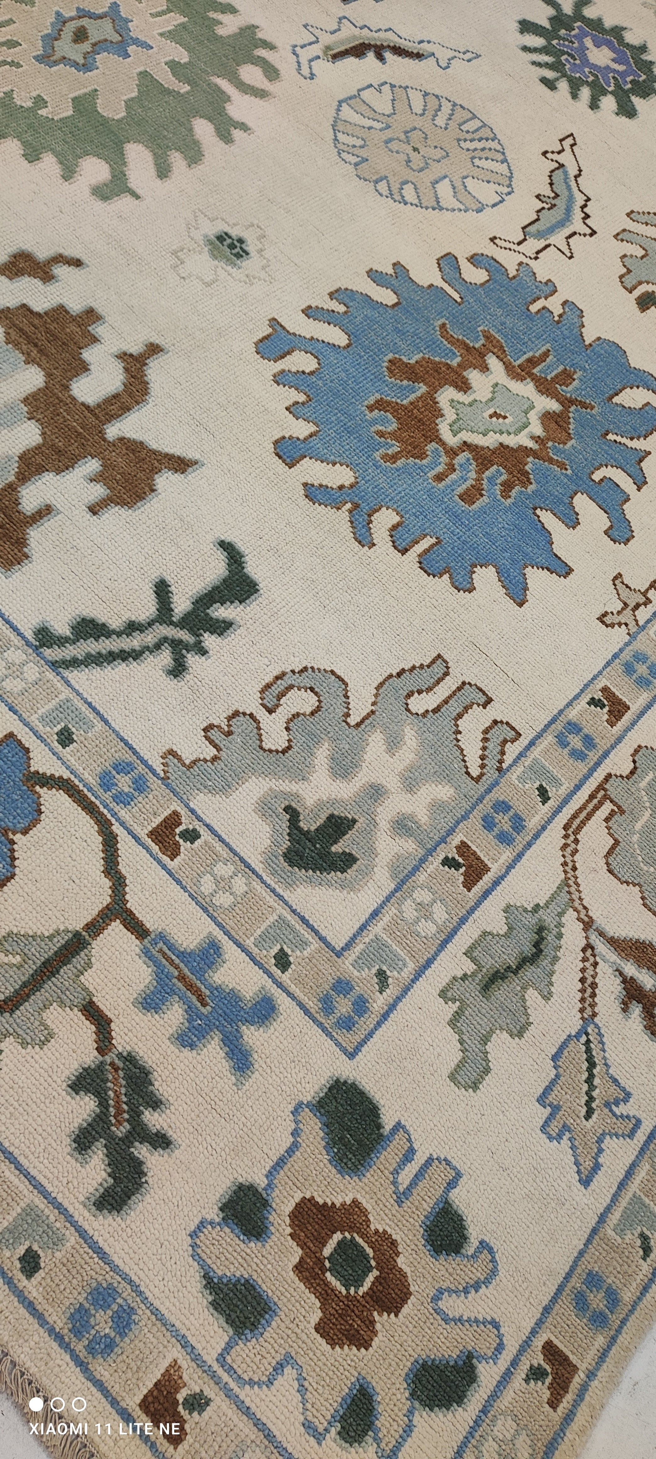 Barbara Jean 9x11.9 Cream Hand-Knotted Oushak Rug
