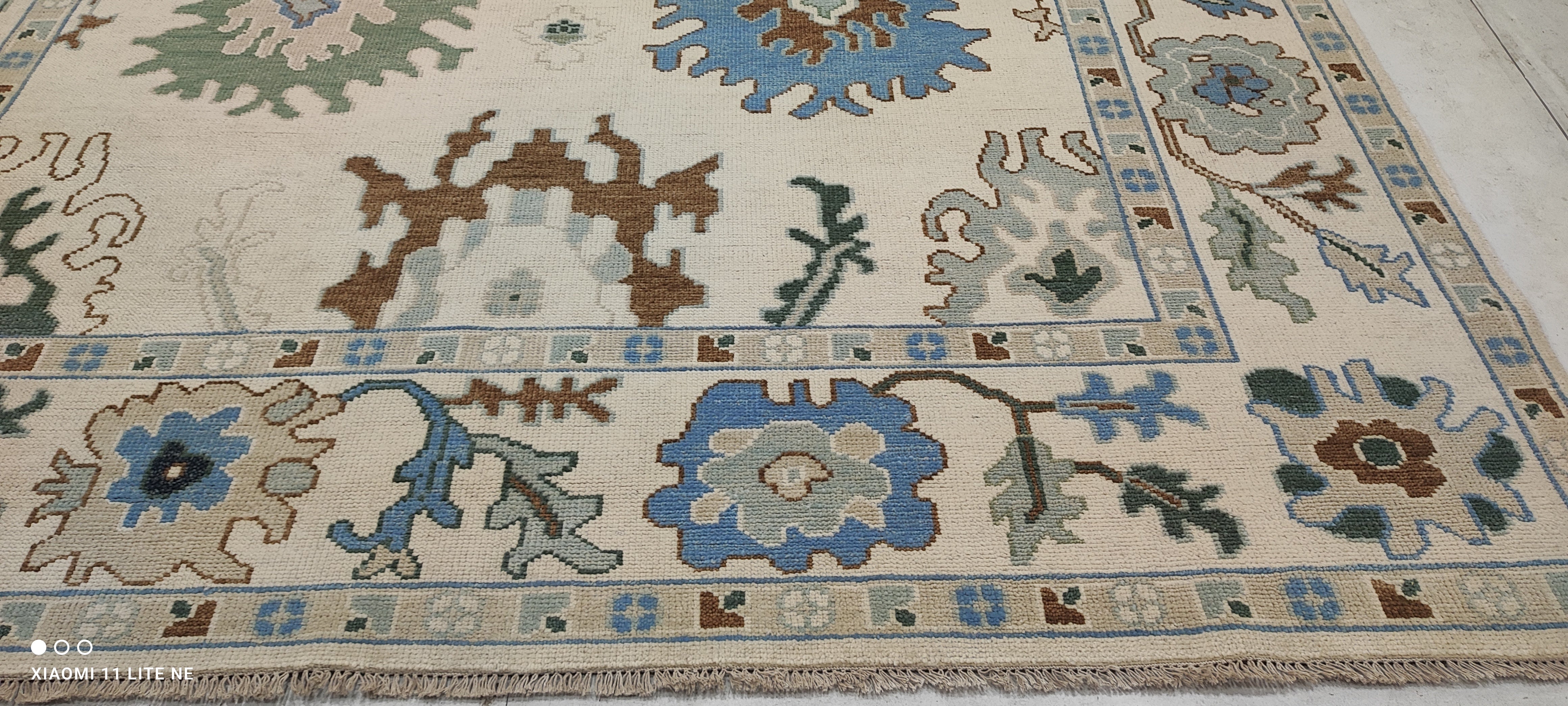 Barbara Jean 9x11.9 Cream Hand-Knotted Oushak Rug