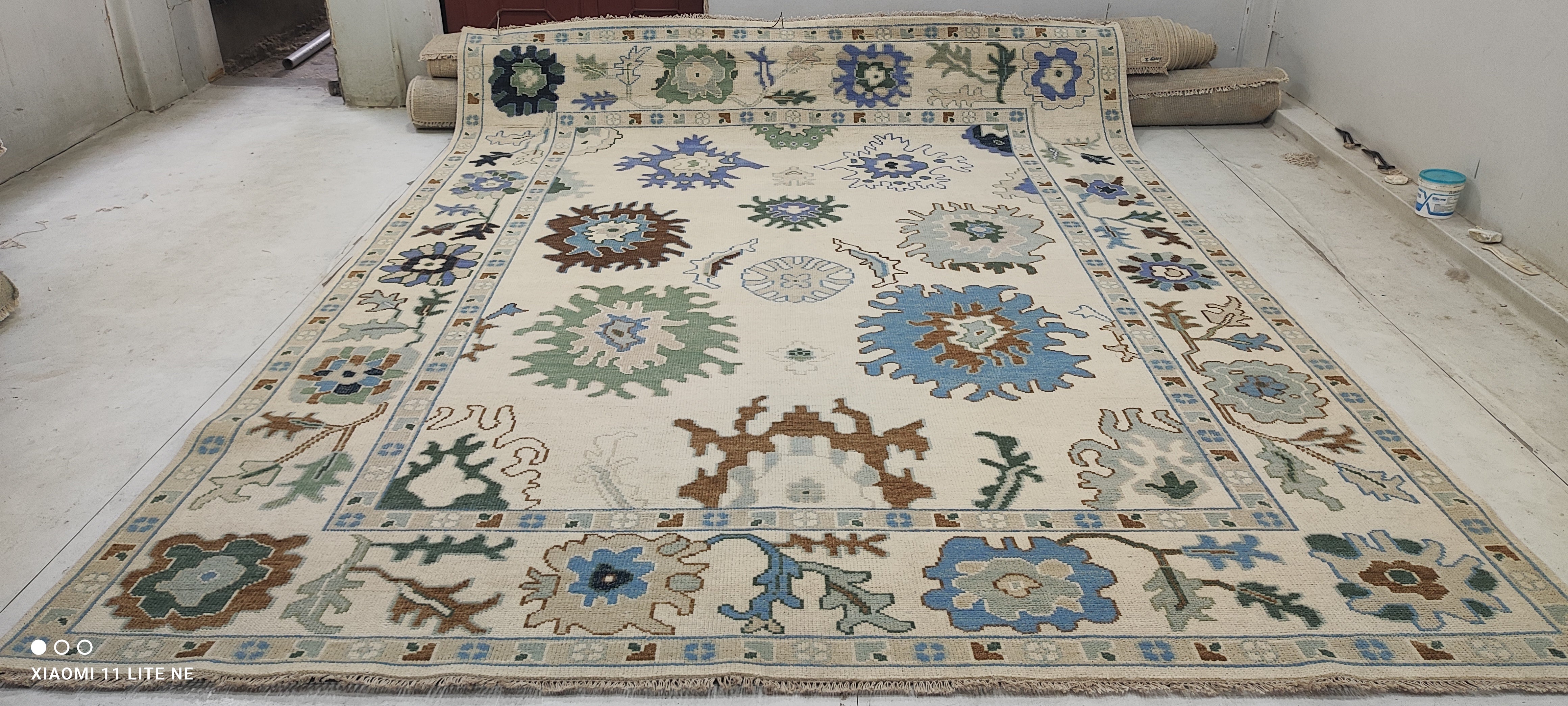 Barbara Jean 9x11.9 Cream Hand-Knotted Oushak Rug