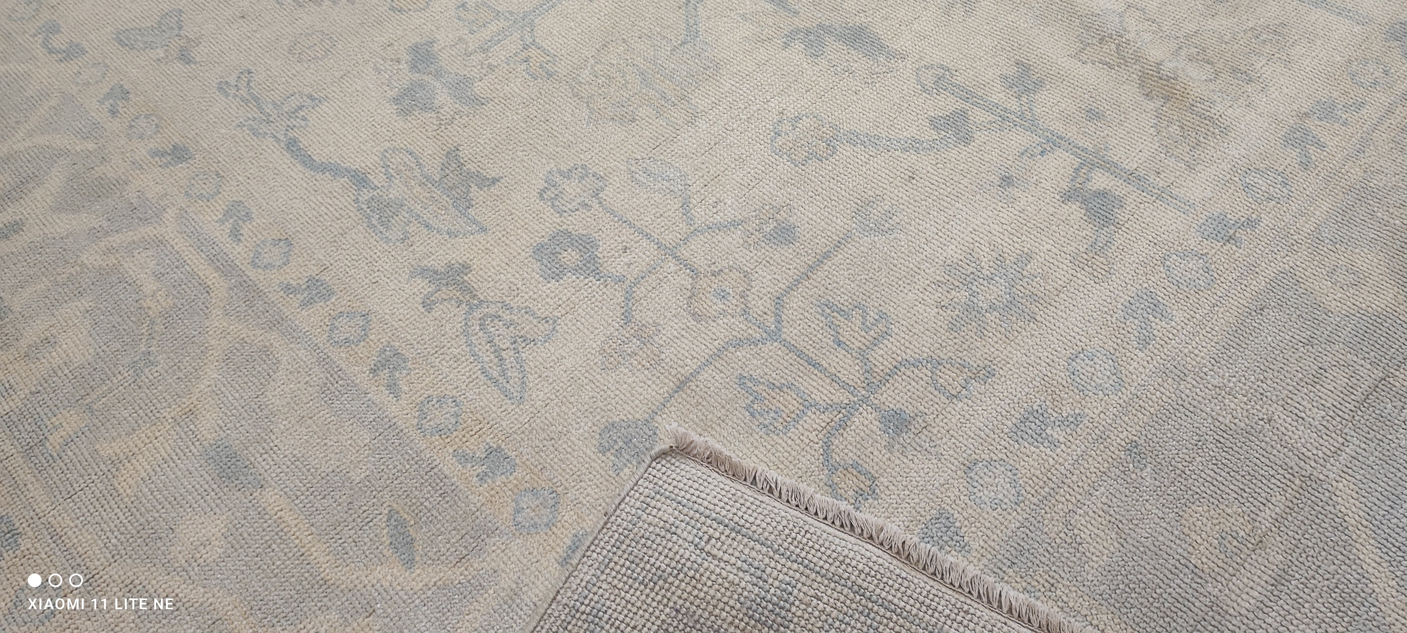 Dr. Clare Sharp 9x12 Beige Hand-Knotted Oushak Rug