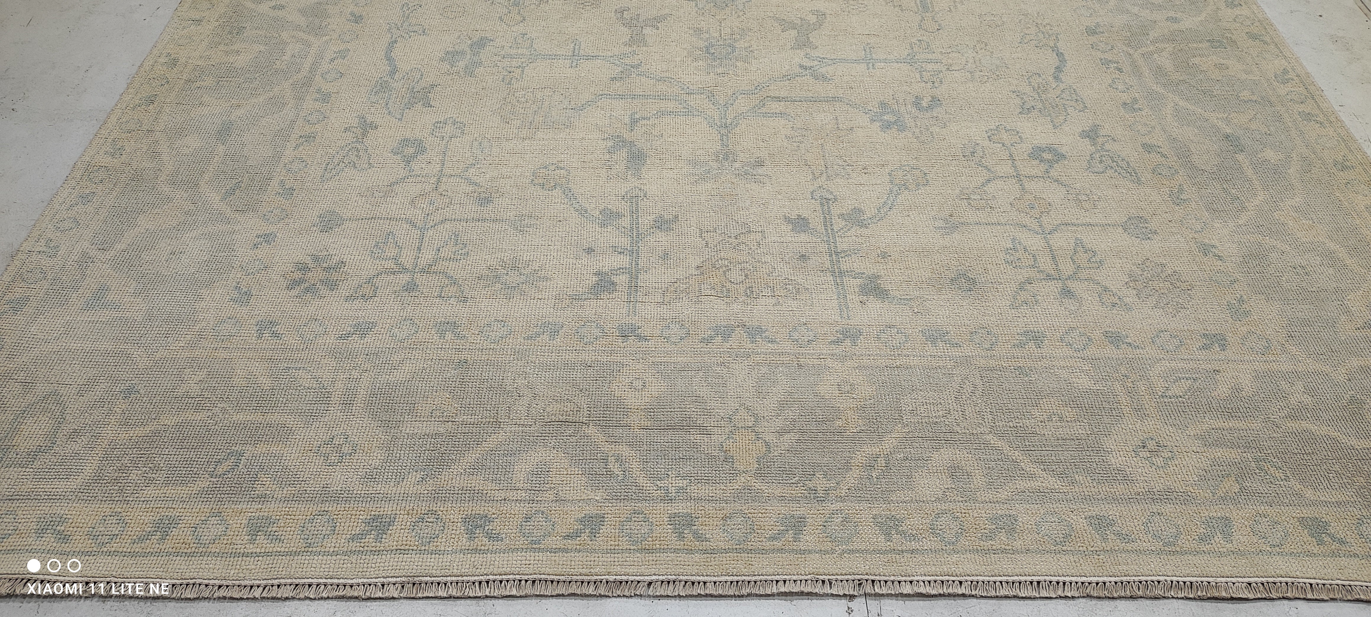 Dr. Clare Sharp 9x12 Beige Hand-Knotted Oushak Rug
