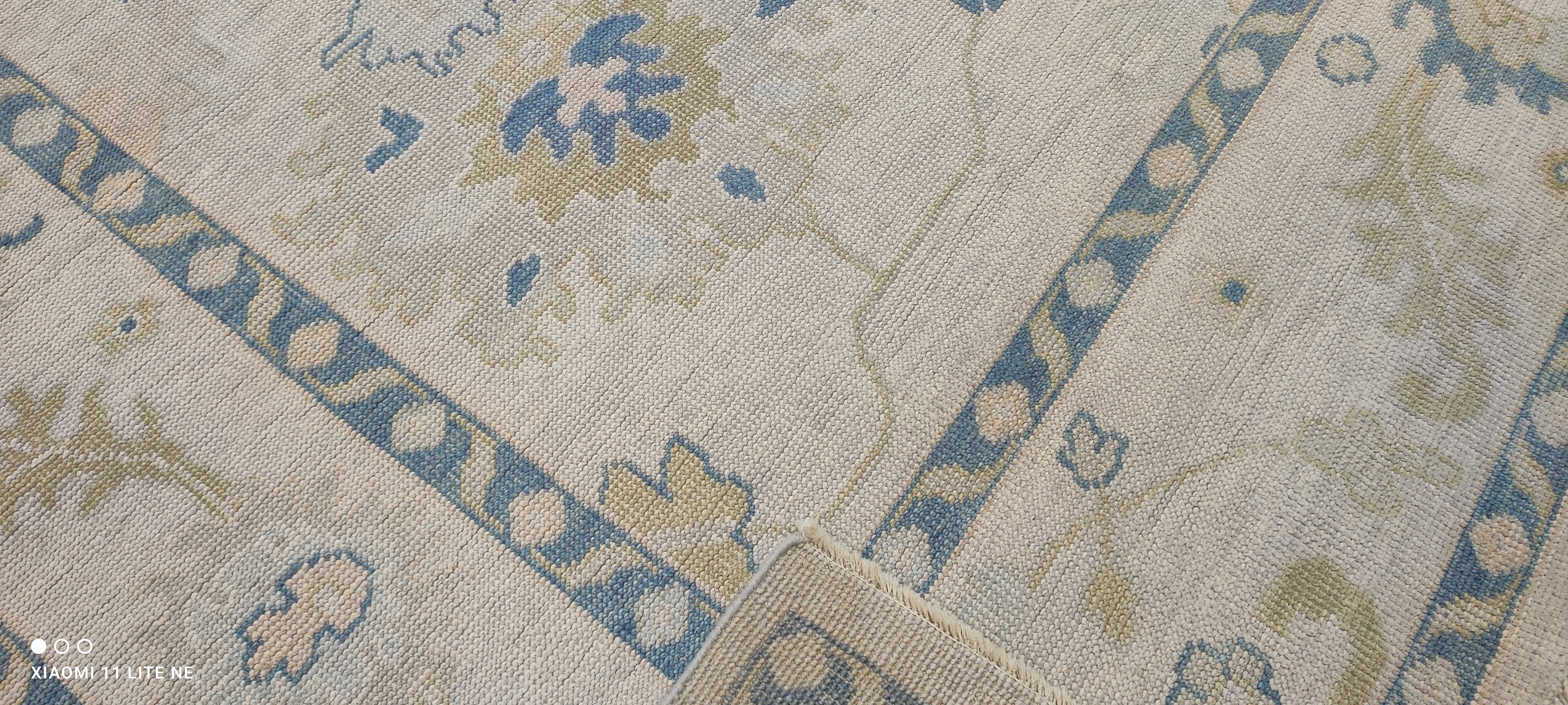 Hailey Gable 9x11.9 Grey Hand-Knotted Oushak Rug