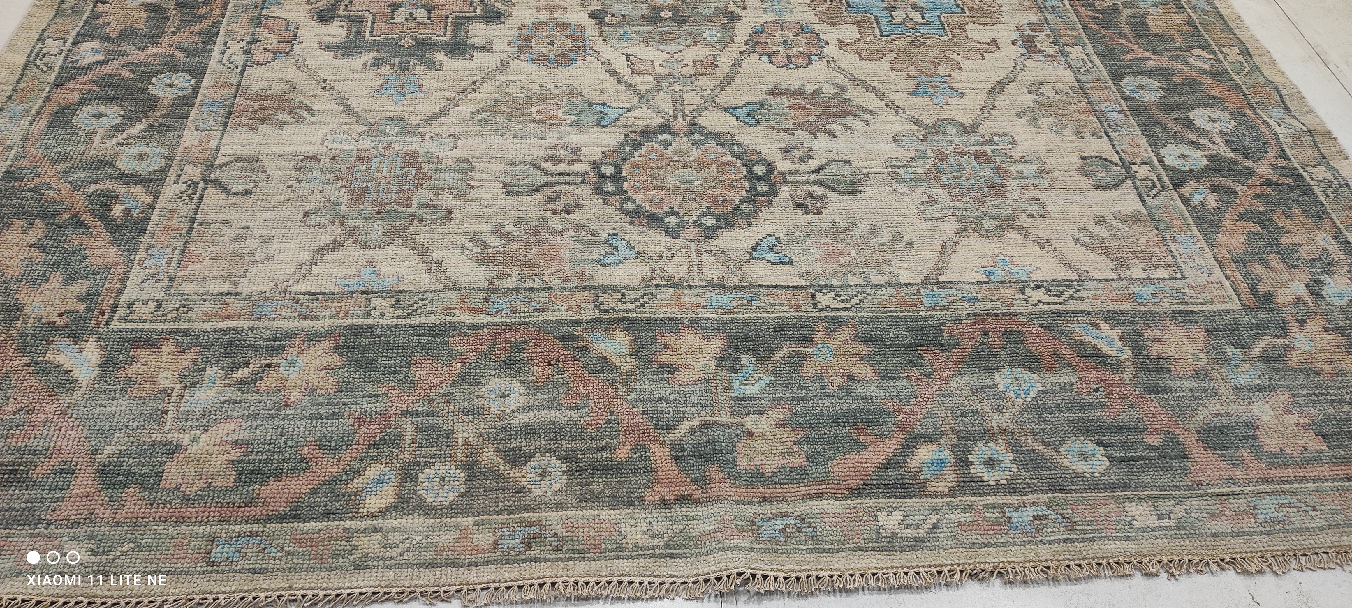 Erika Dawn Smith 9x12 Multi Color Hand-Knotted Oushak Rug