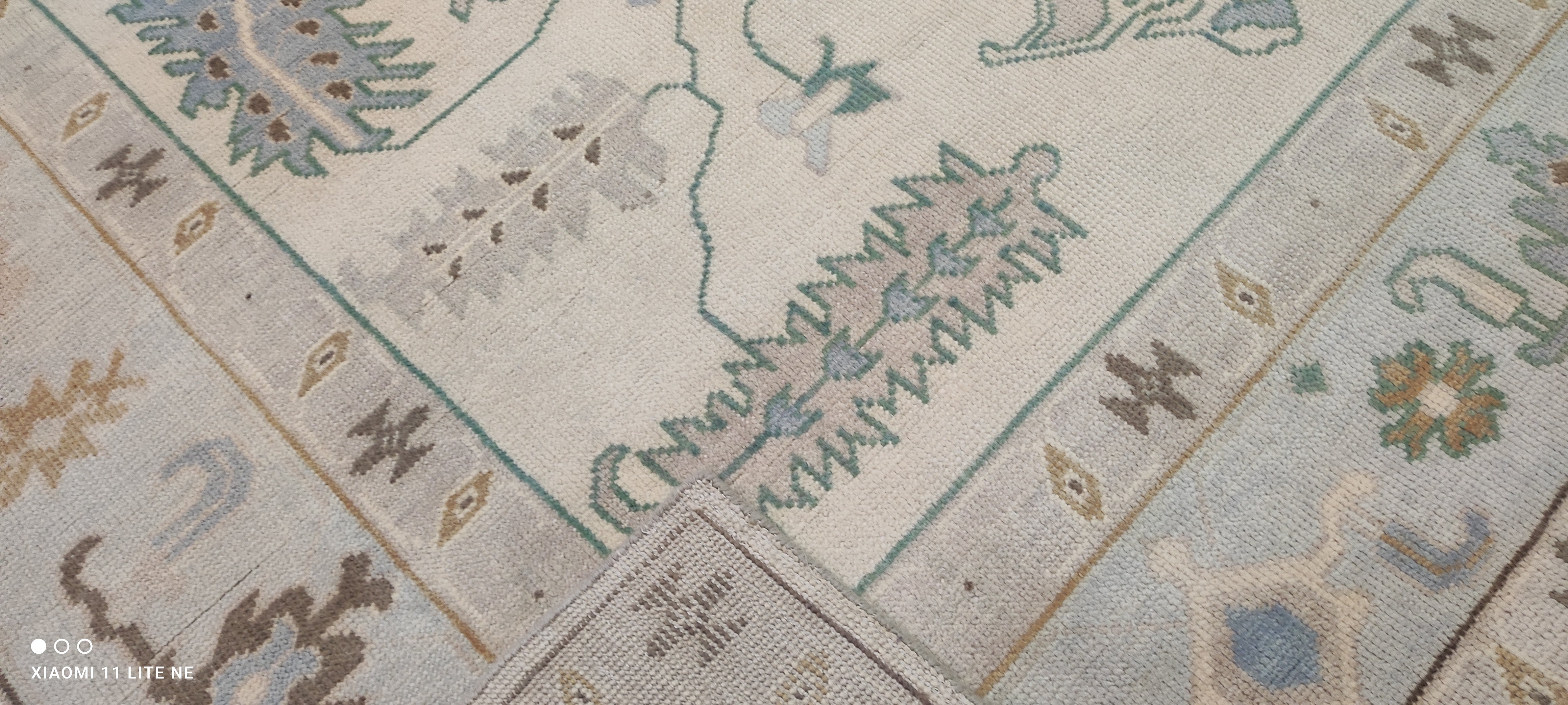 Isabella Moll 9x12 Beige Hand-Knotted Oushak Rug