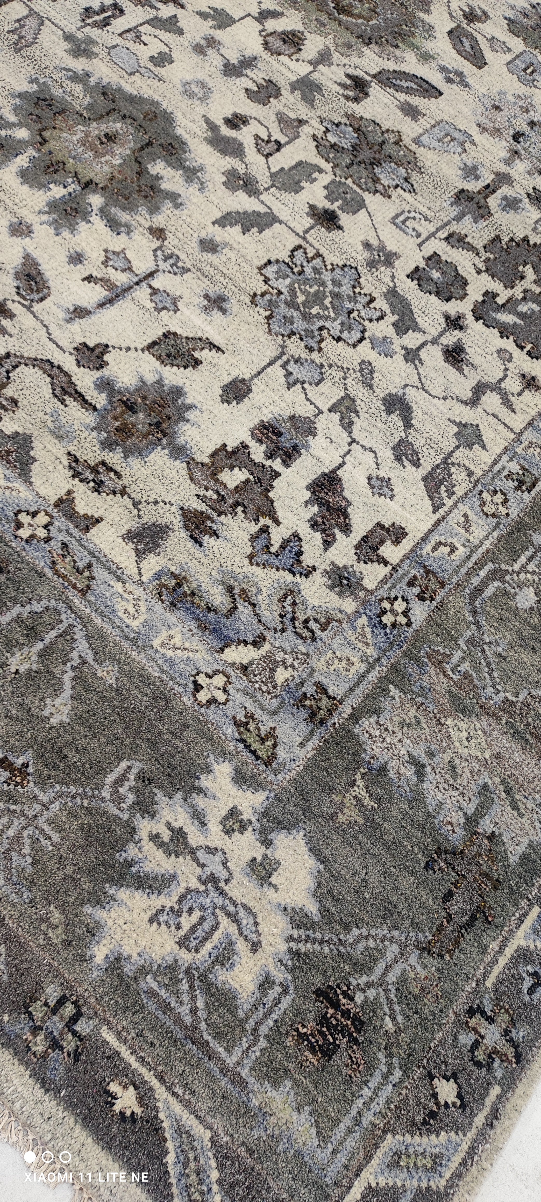 Danielle Guthrie 9x12 Dark Grey Hand-Knotted Oushak Rug