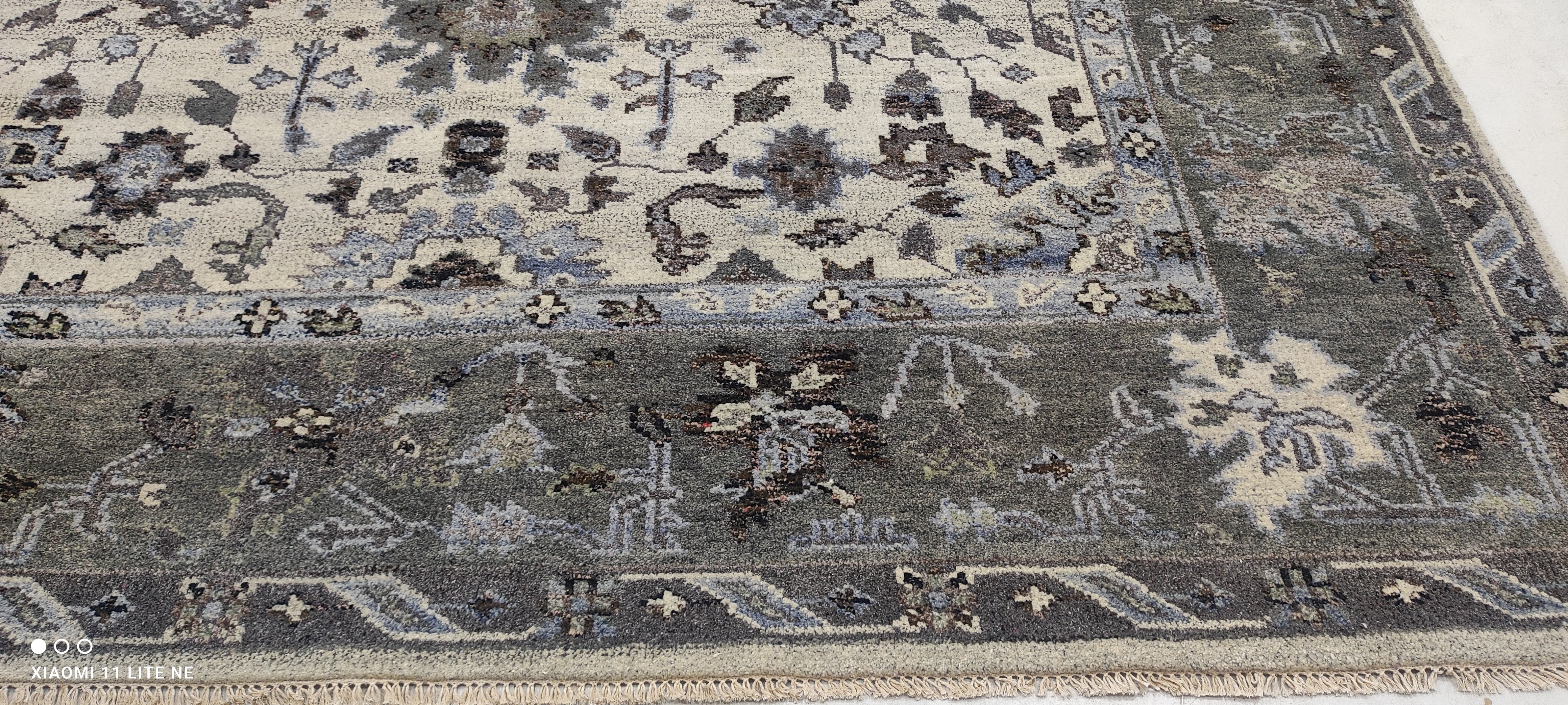 Danielle Guthrie 9x12 Dark Grey Hand-Knotted Oushak Rug