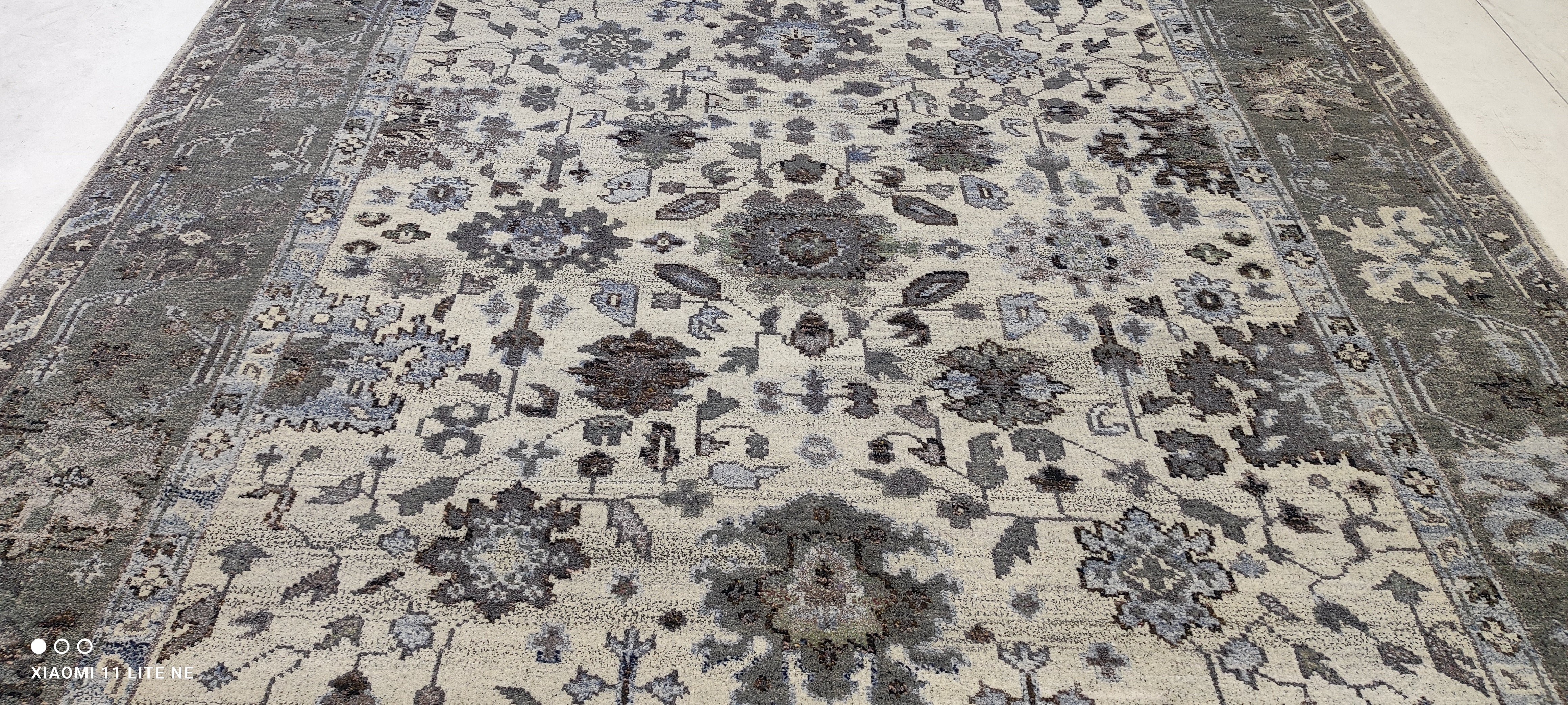 Danielle Guthrie 9x12 Dark Grey Hand-Knotted Oushak Rug