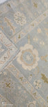 Eva Anderson 9x13 Light Blue Hand-Knotted Oushak Rug
