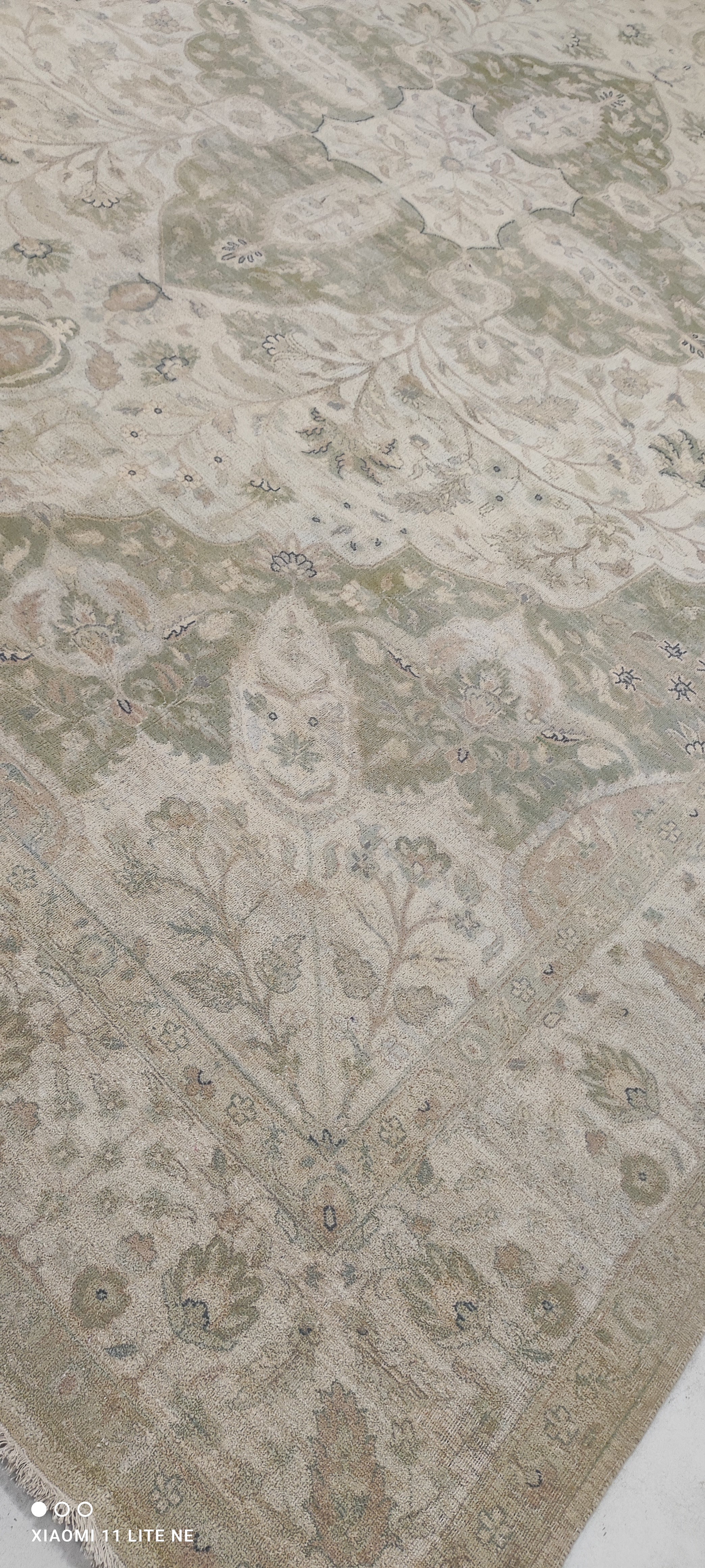Kate Davis 9x12 Beige Hand-Knotted Oushak Rug