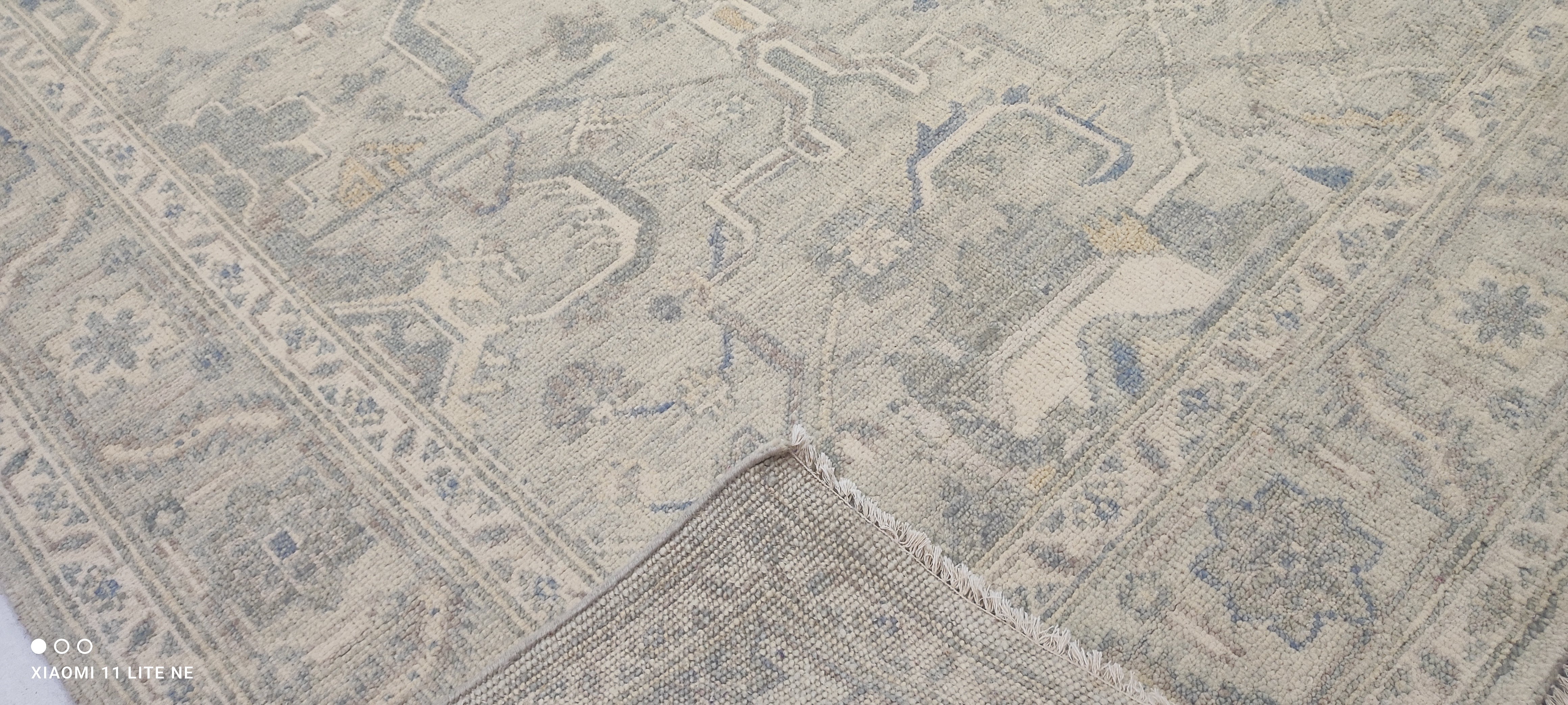 Stacy Murphy Gold 9x12 Grey Hand-Knotted Oushak Rug