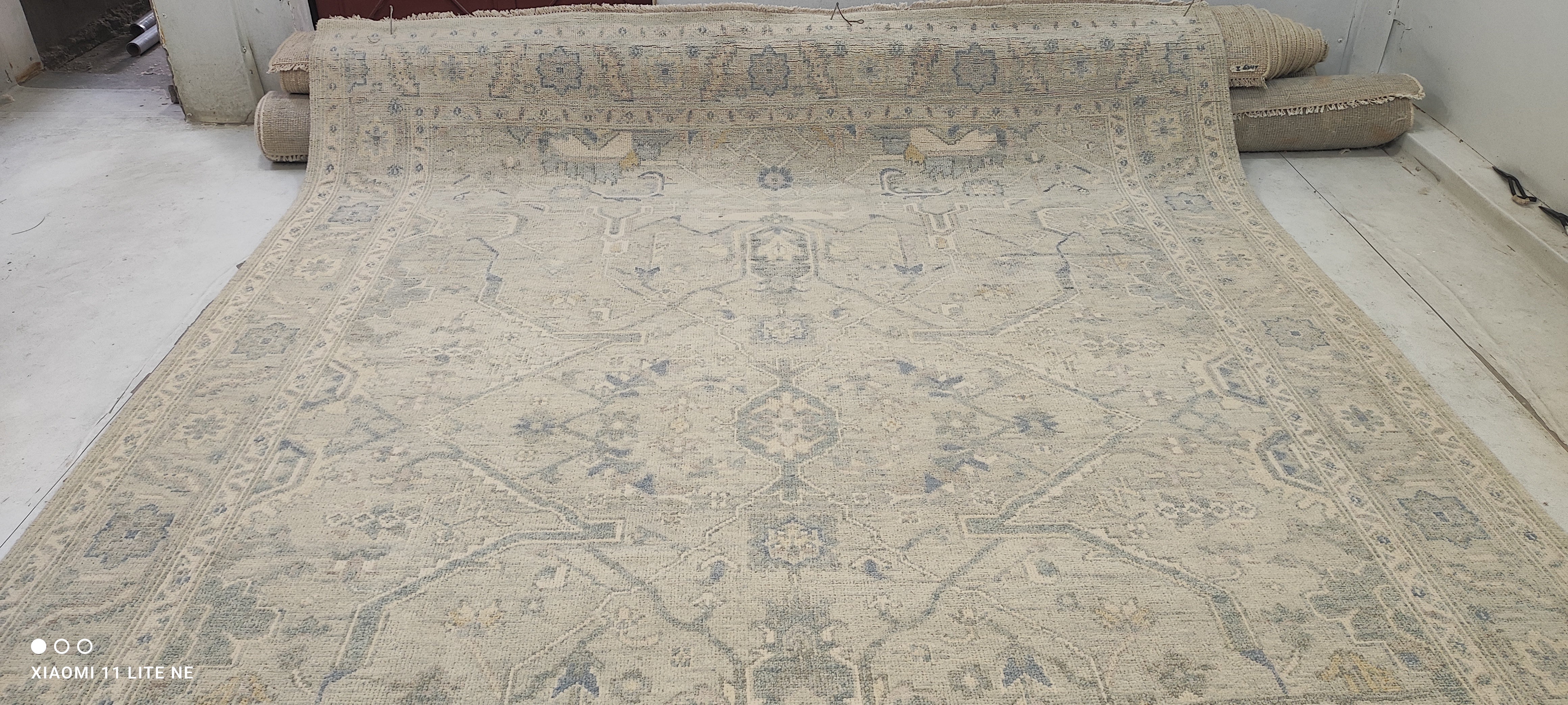 Stacy Murphy Gold 9x12 Grey Hand-Knotted Oushak Rug