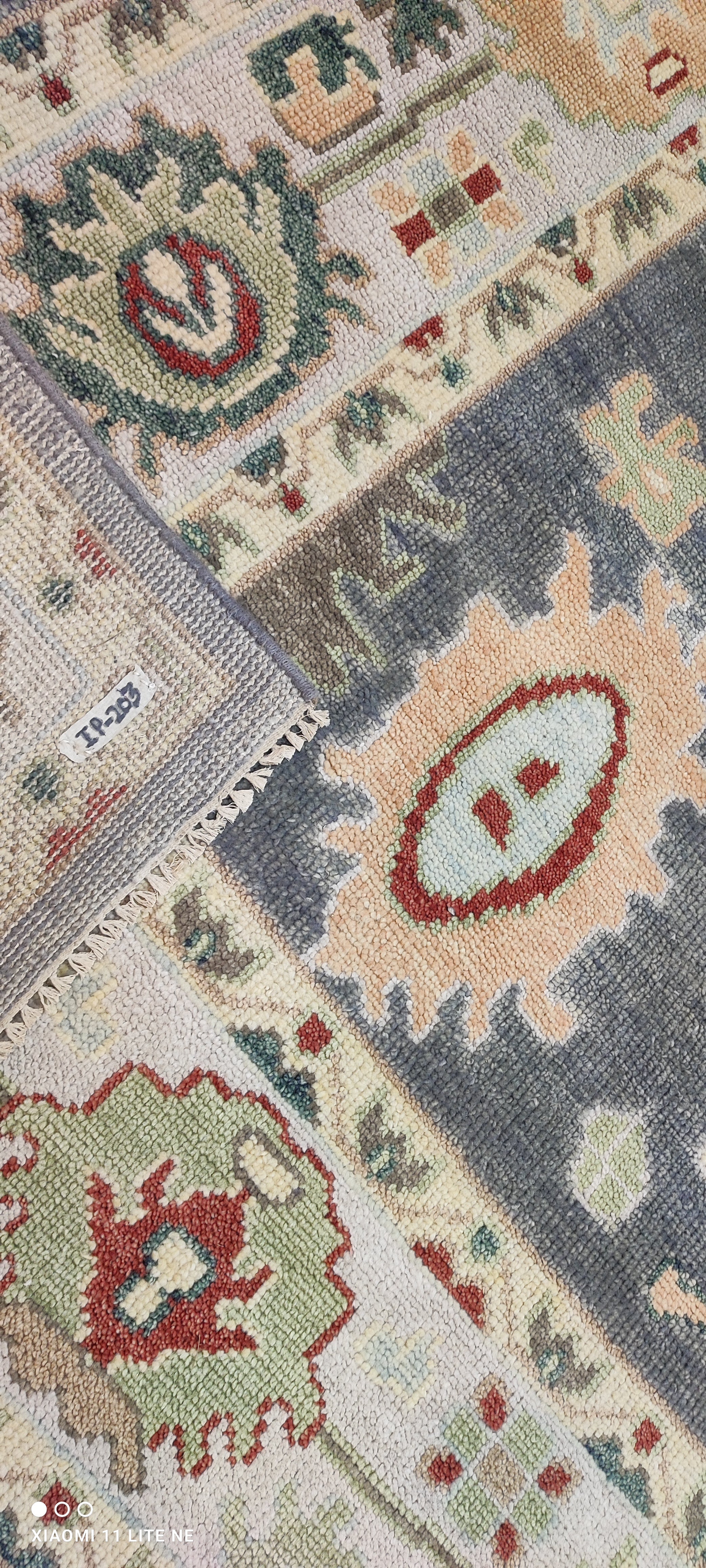 Caroline James 9x11.9 Multi Color Hand-Knotted Oushak Rug