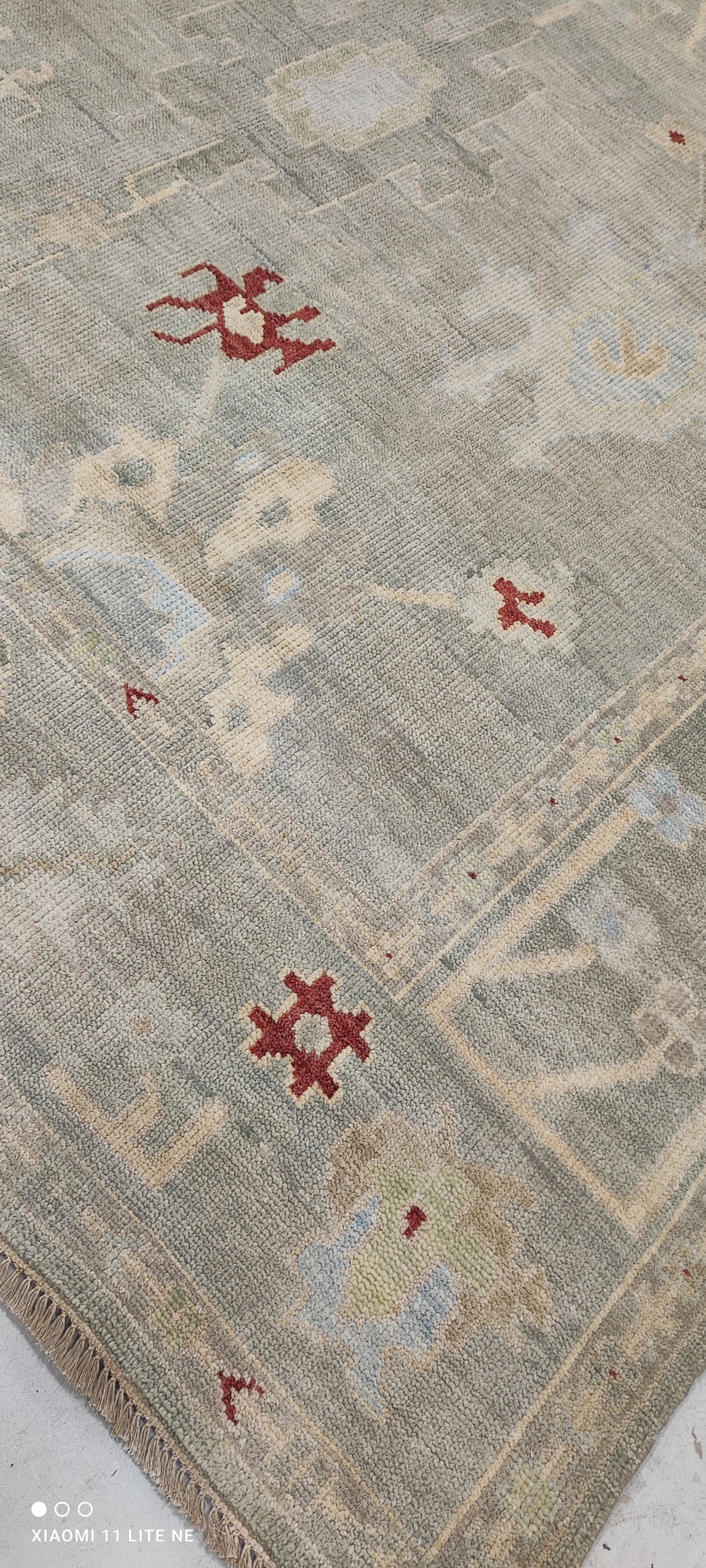 Brittany Kahan 9.9x14 Grey Hand-Knotted Oushak Rug