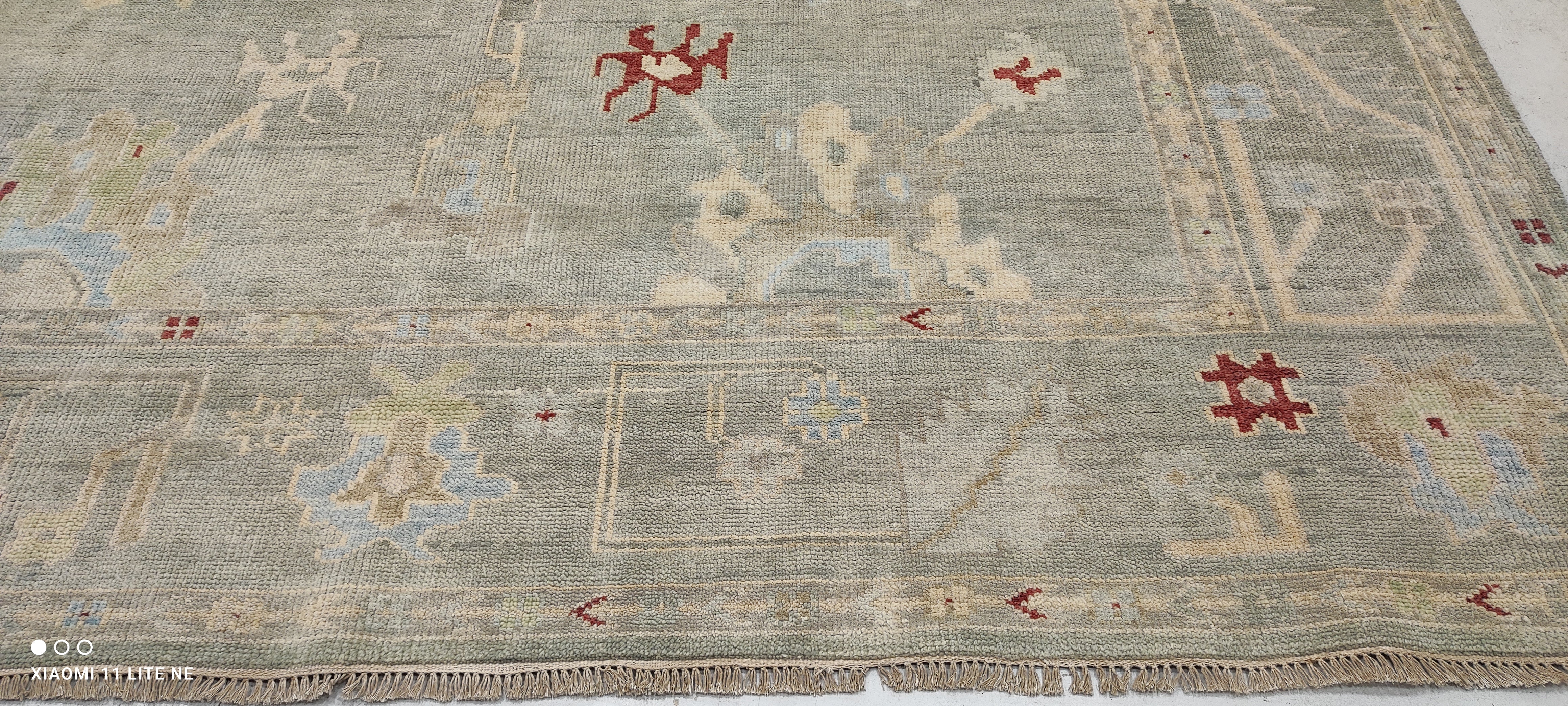 Brittany Kahan 9.9x14 Grey Hand-Knotted Oushak Rug
