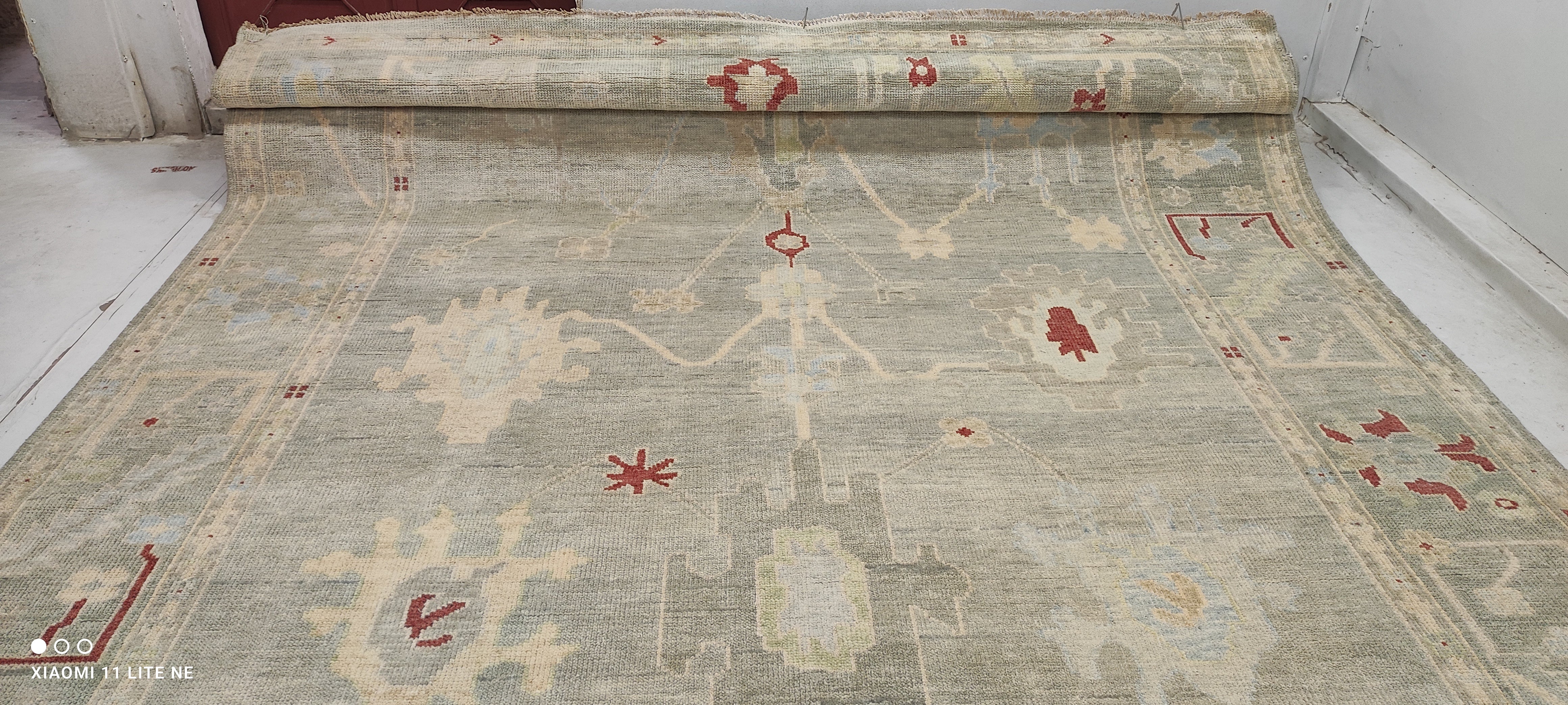 Brittany Kahan 9.9x14 Grey Hand-Knotted Oushak Rug