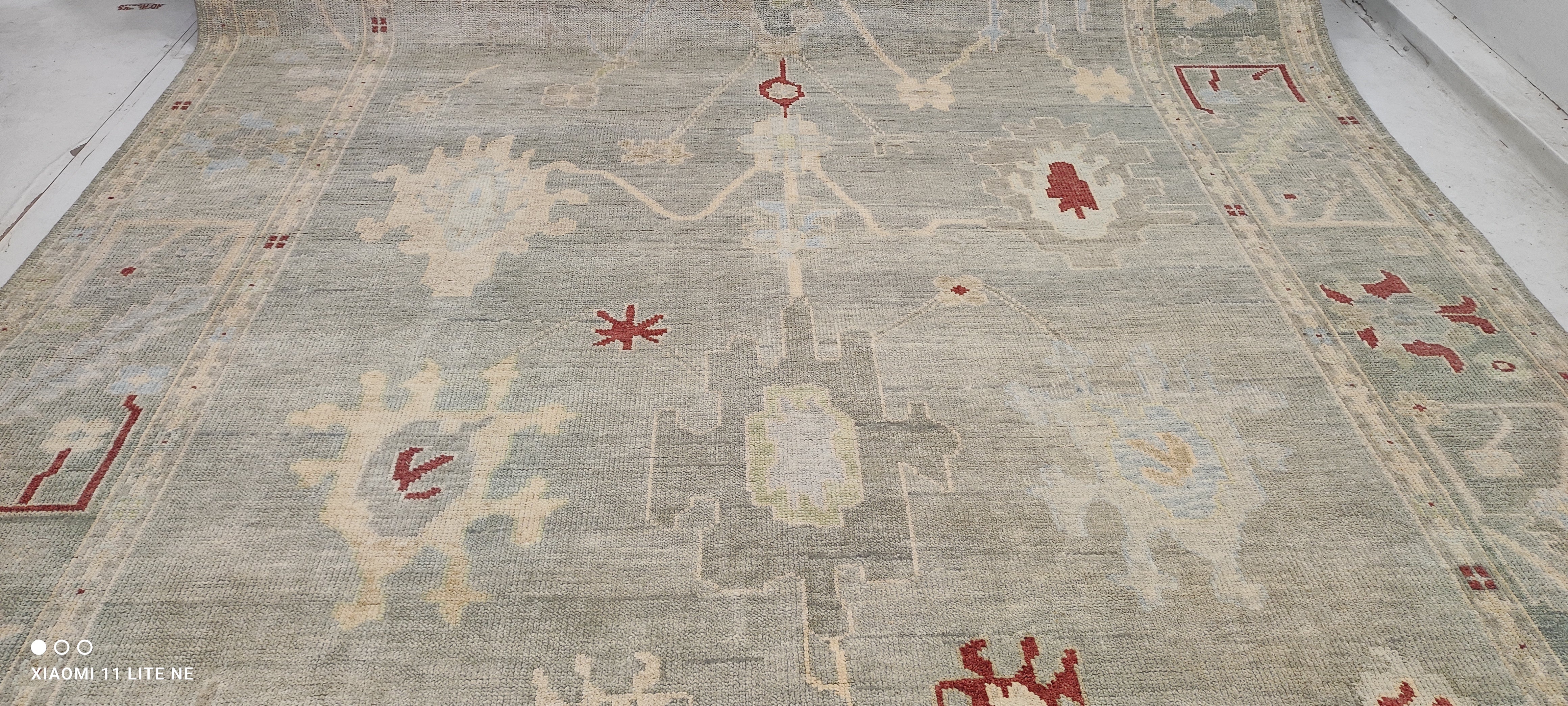 Brittany Kahan 9.9x14 Grey Hand-Knotted Oushak Rug