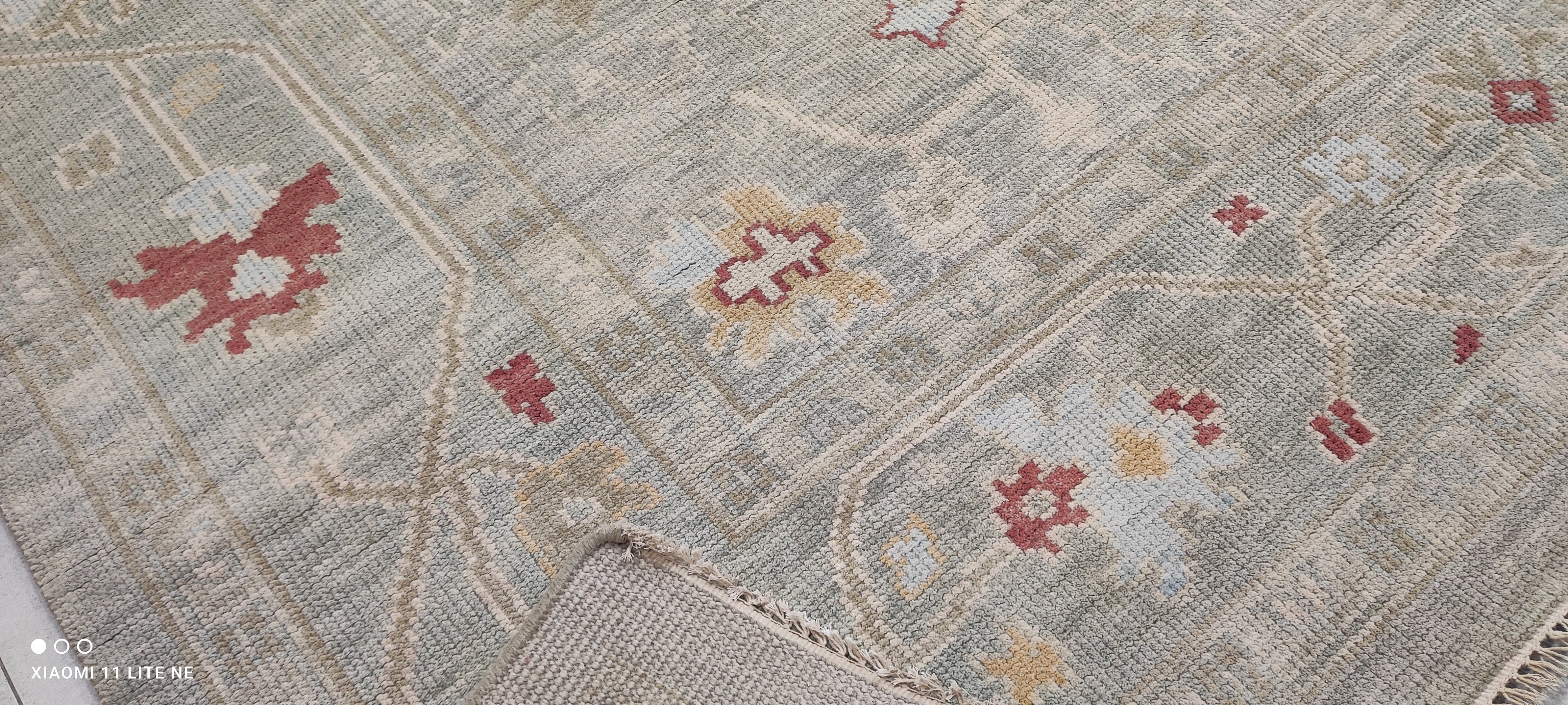 Shelby Leshine 9.9x14 Grey Hand-Knotted Oushak Rug