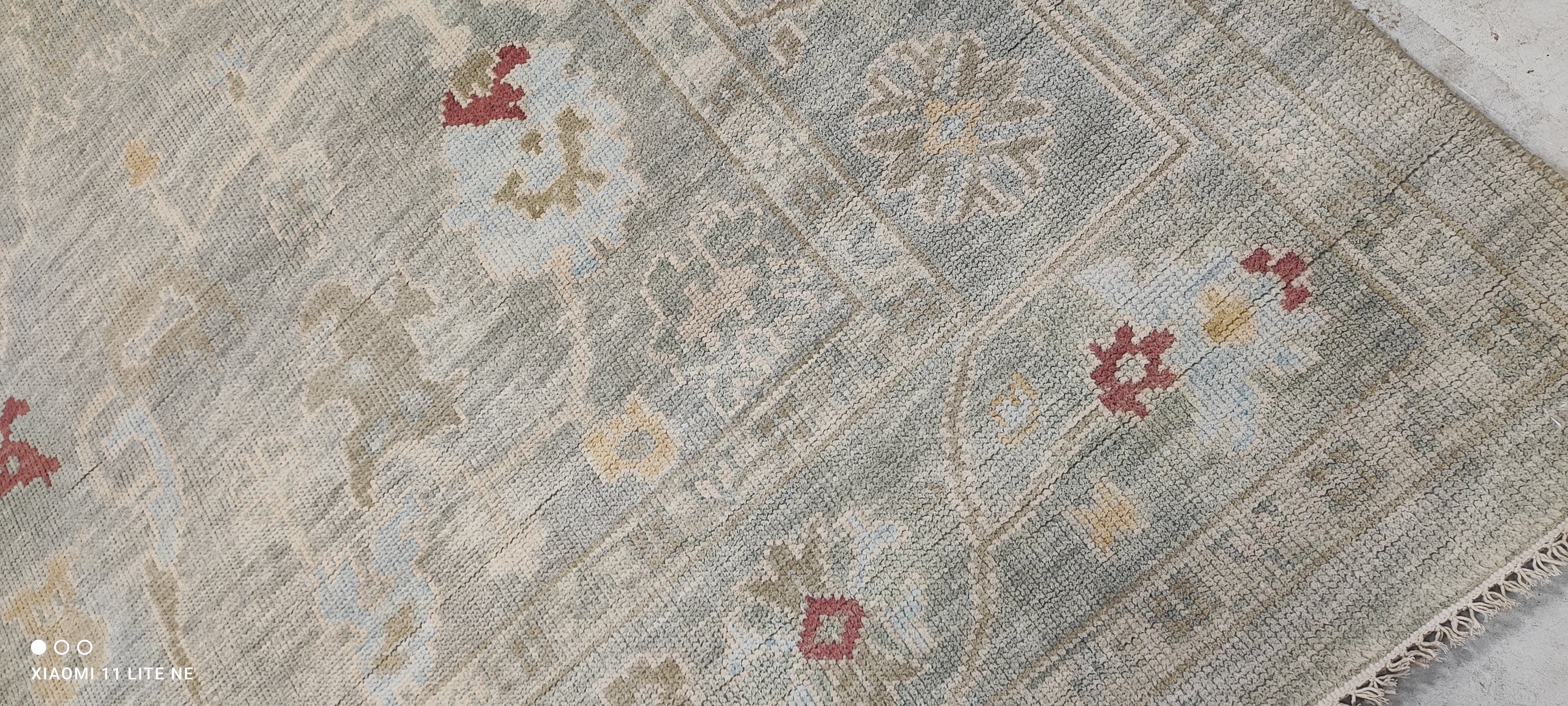Shelby Leshine 9.9x14 Grey Hand-Knotted Oushak Rug