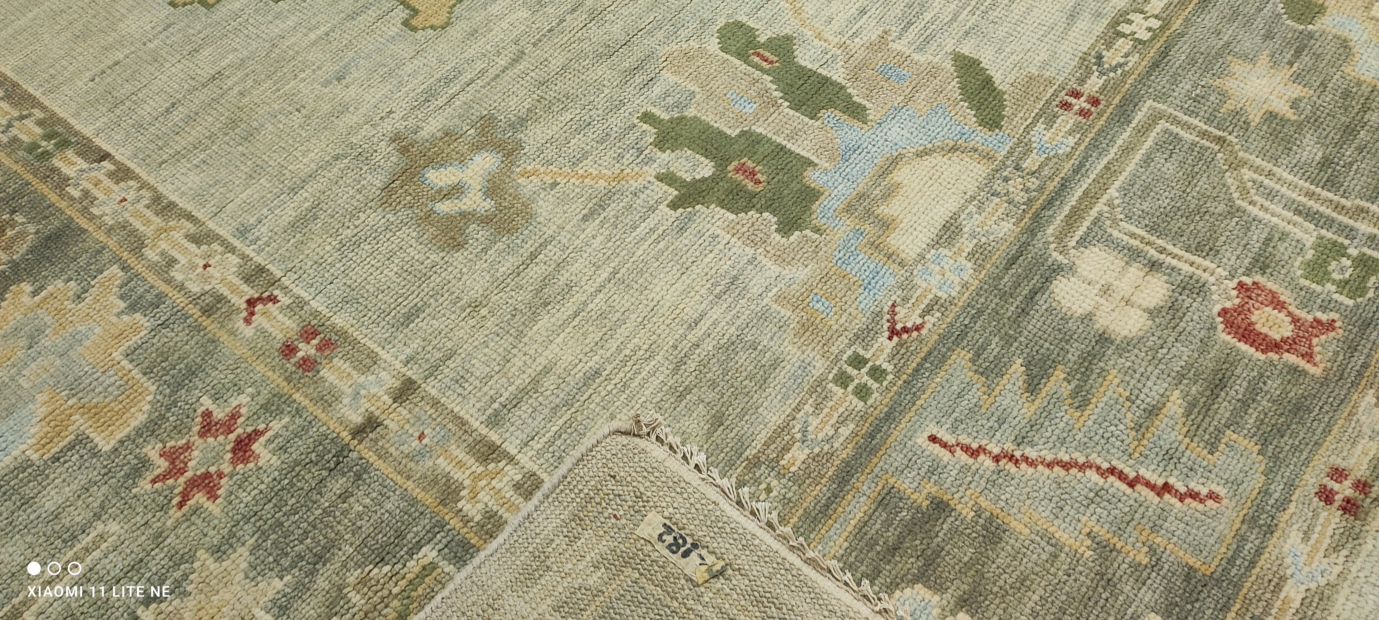 Checka Propper 10x14 Multi Color Hand-Knotted Oushak Rug