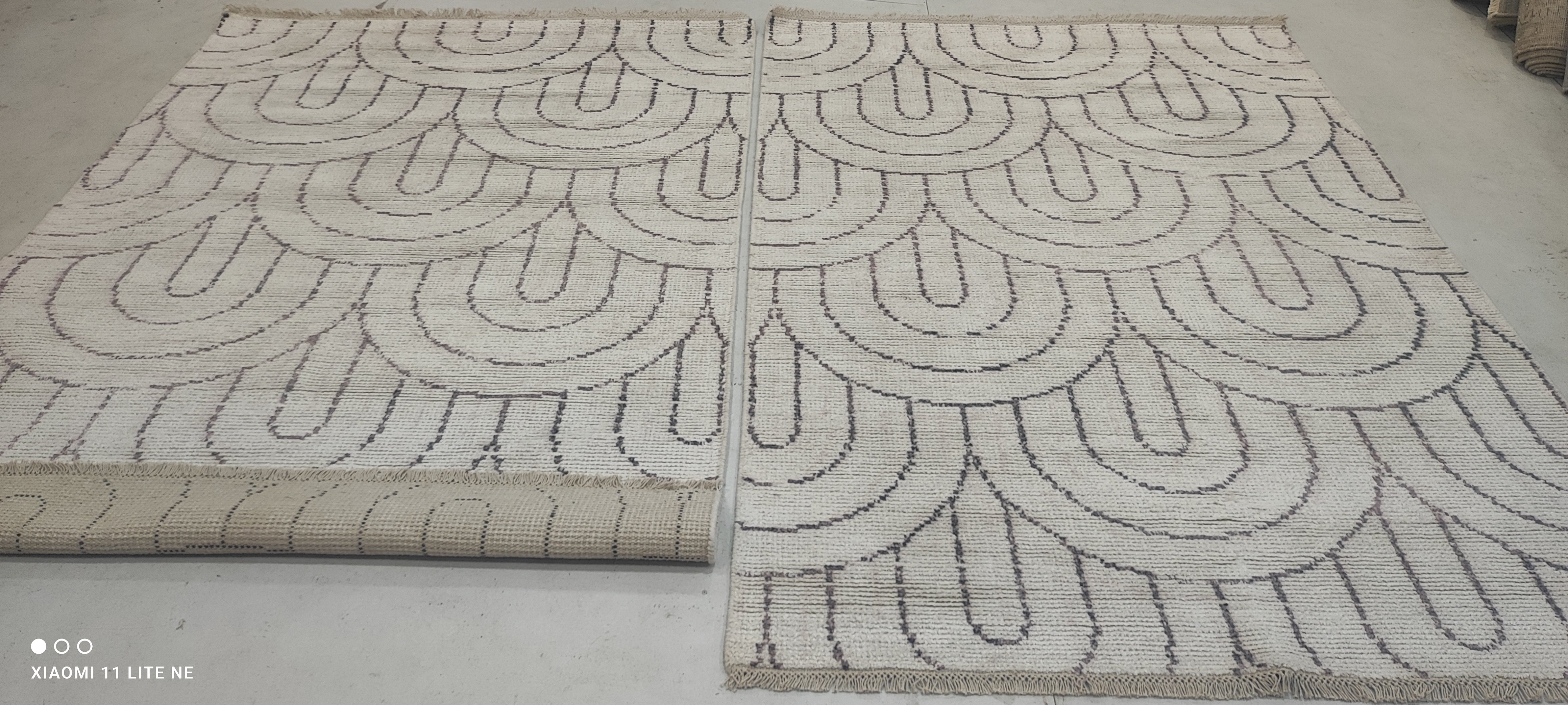 Ben Lester 4.6x6.6 Ivory Hand-Knotted Modern Style Rug