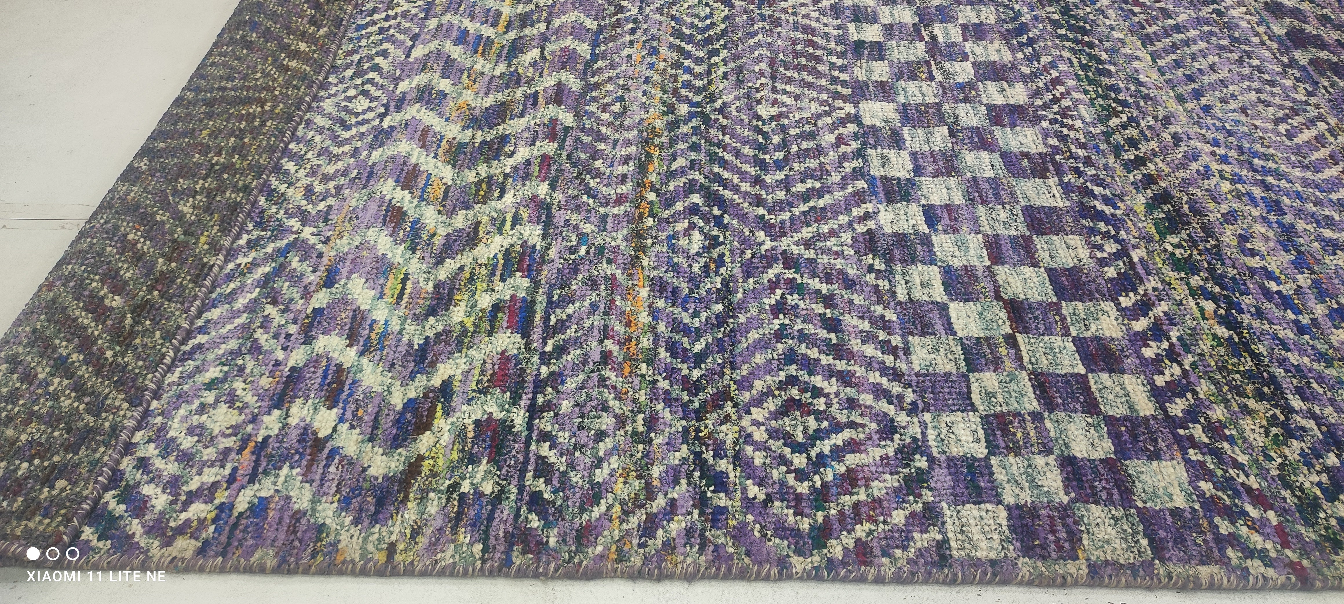 Richard Kitty 5.9x8 Purple Hand-Knotted Modern Style Rug
